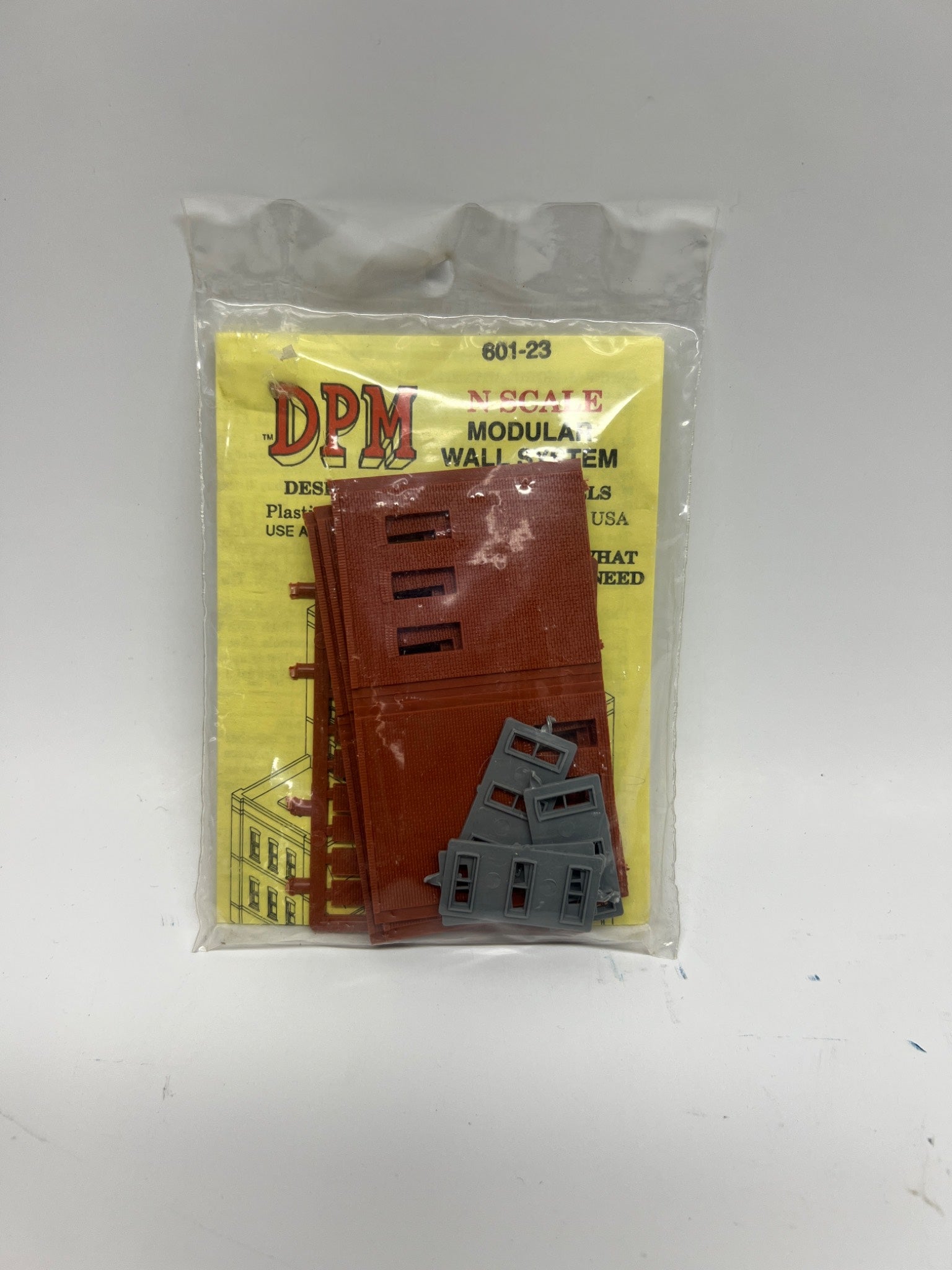 DPM N Scale Modular Wall System #601-23 – Two-Story 6-Window Section – NOS