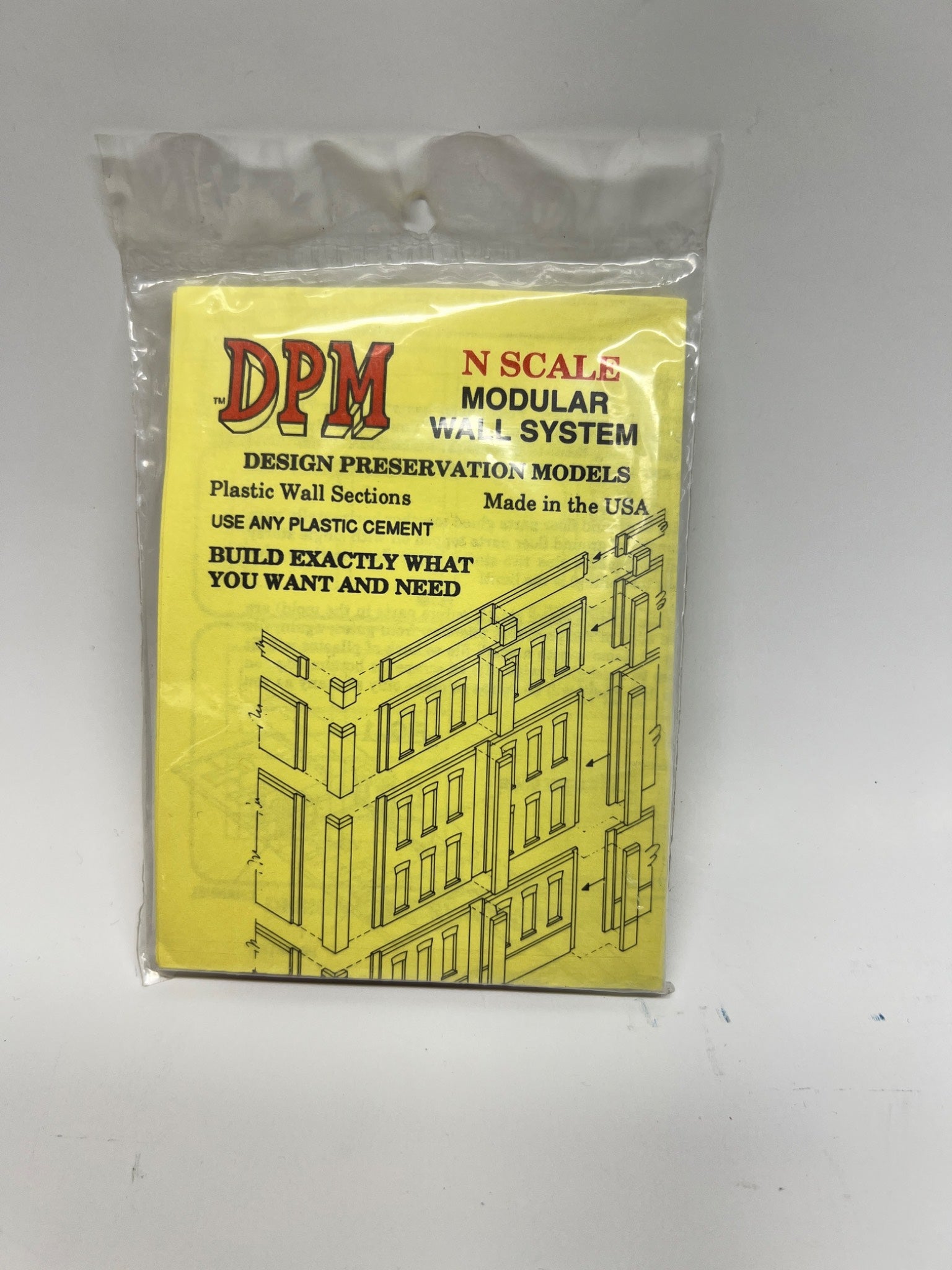 DPM N Scale Modular Wall System #601-23 – Two-Story 6-Window Section – NOS
