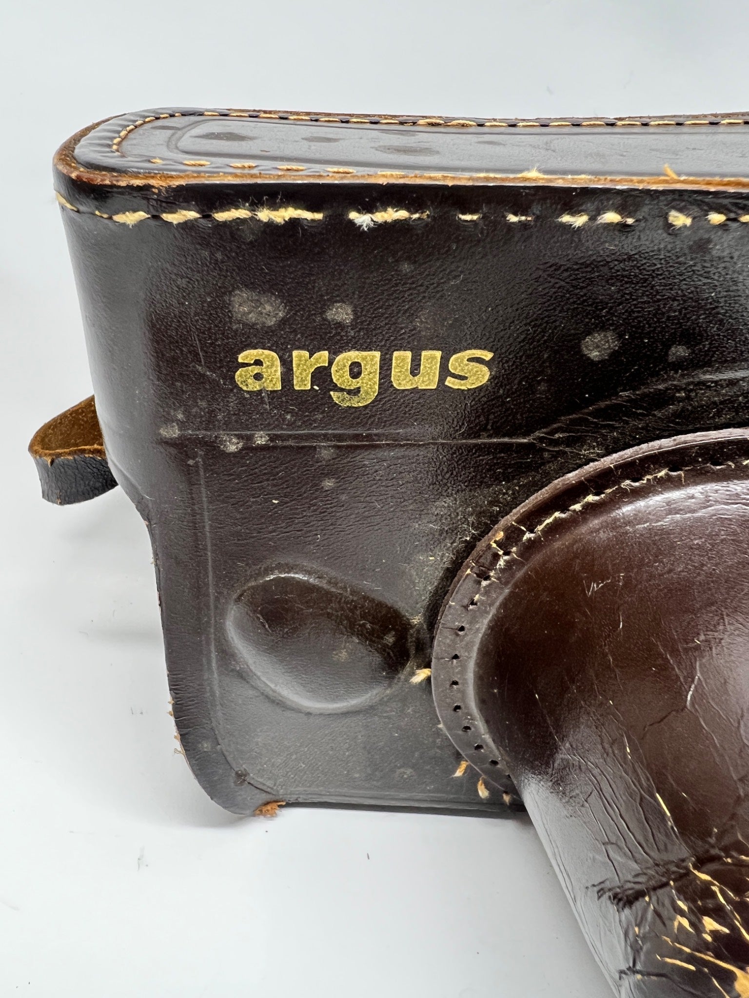 Vintage Argus C4 "The Brick" Leather Case - Made in USA