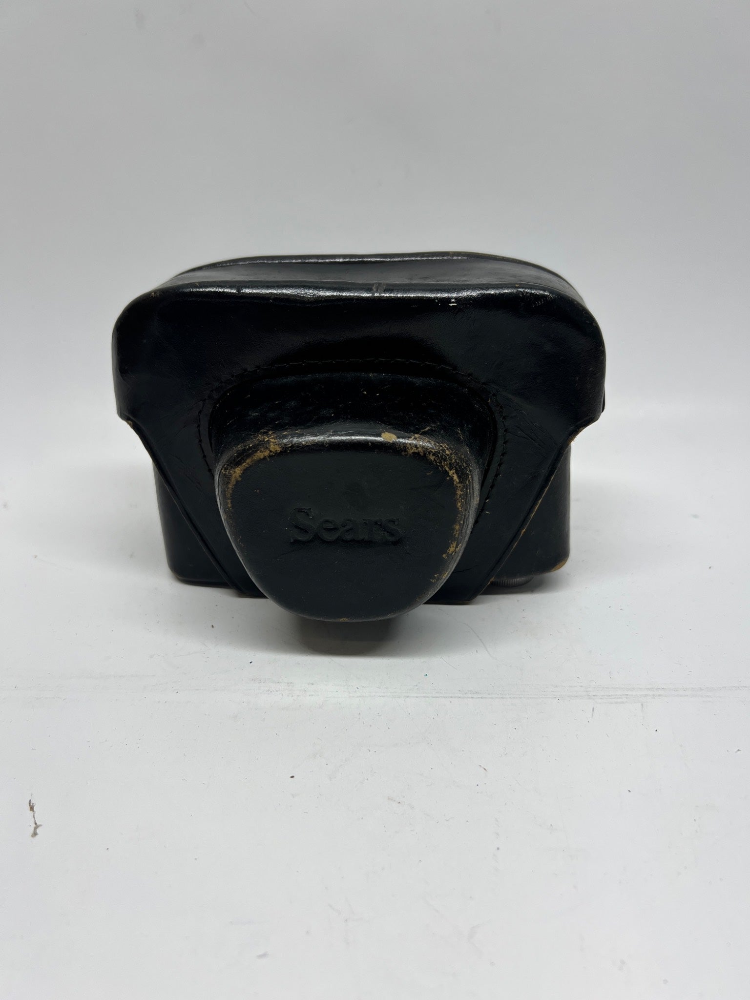 Vintage Sears Black Leather Camera Case – Small Format – Embossed Logo