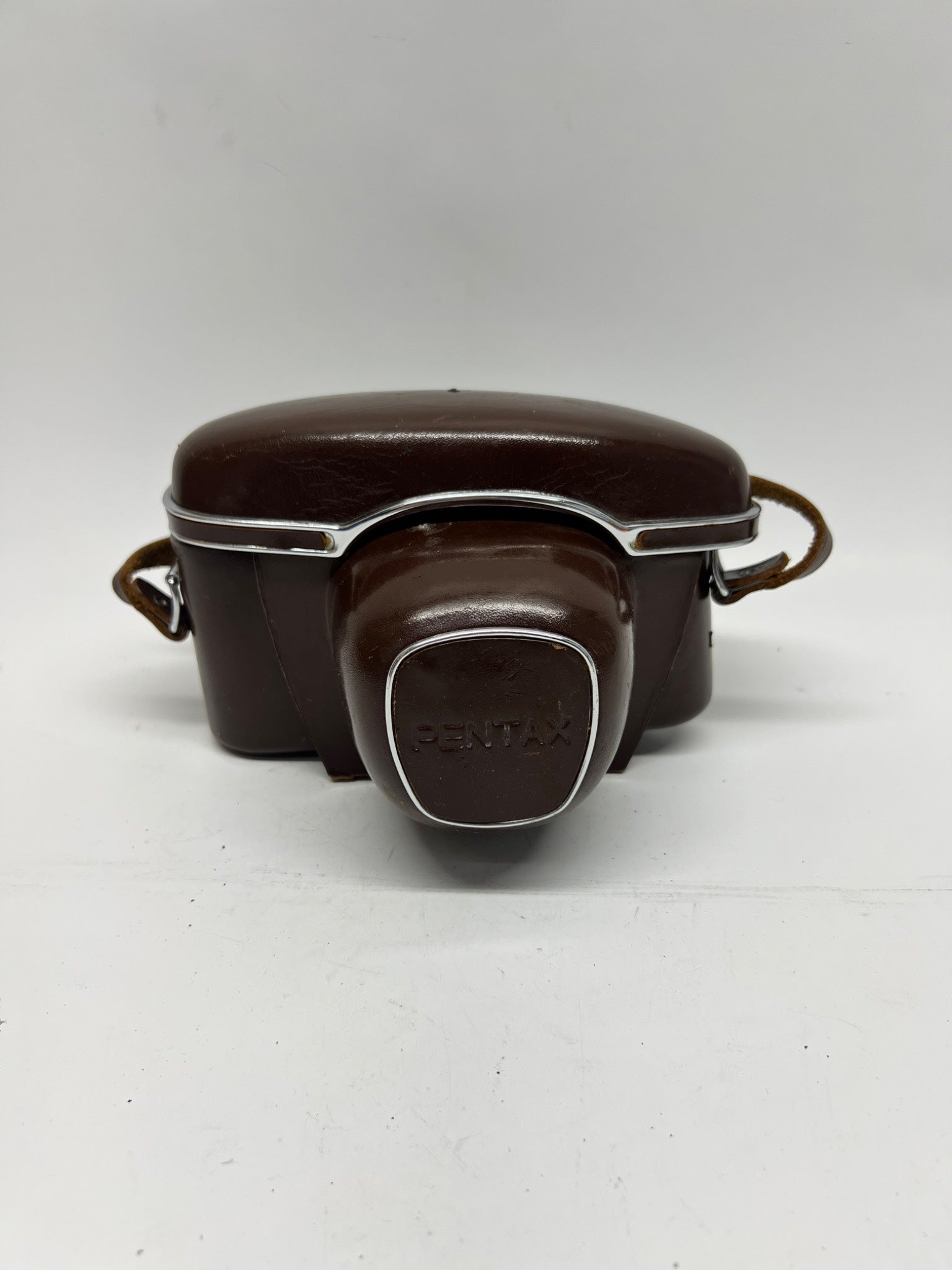Vintage Pentax Brown Leather Camera Case – Made in Japan – Retro SLR Accessory