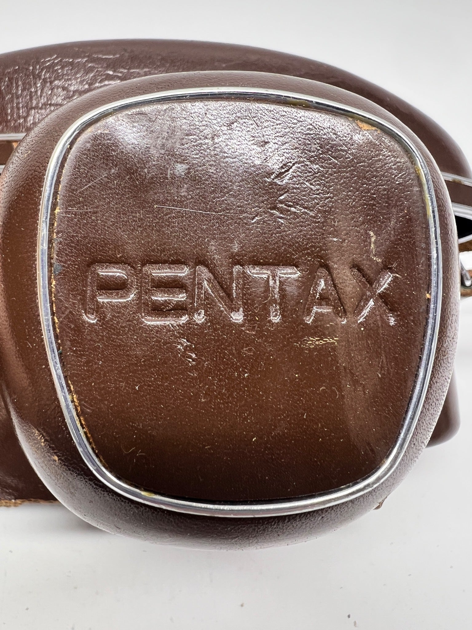Vintage Pentax Brown Leather Camera Case – Made in Japan – Retro SLR Accessory