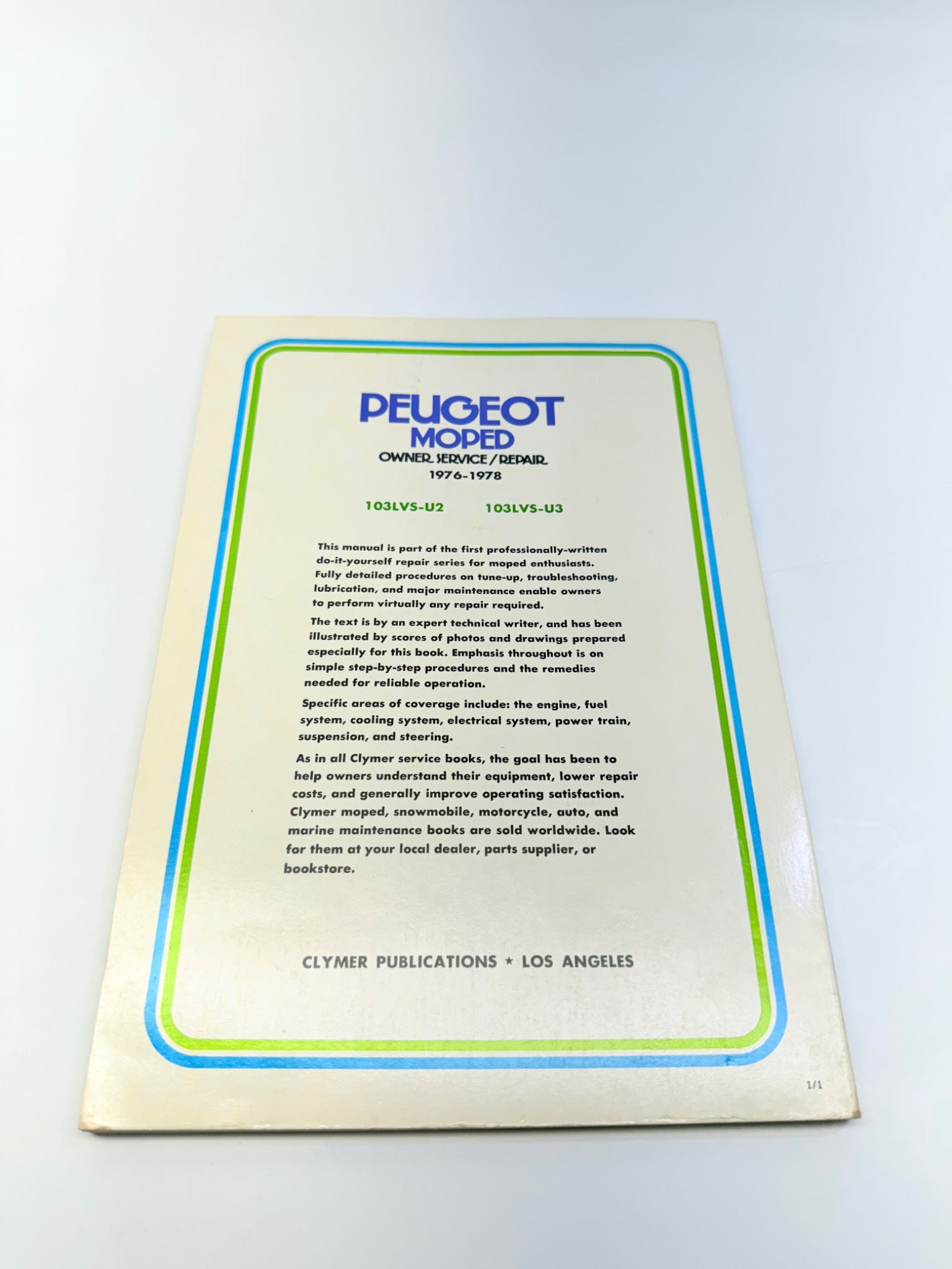 Peugeot Moped Service Manual 1975–1979
