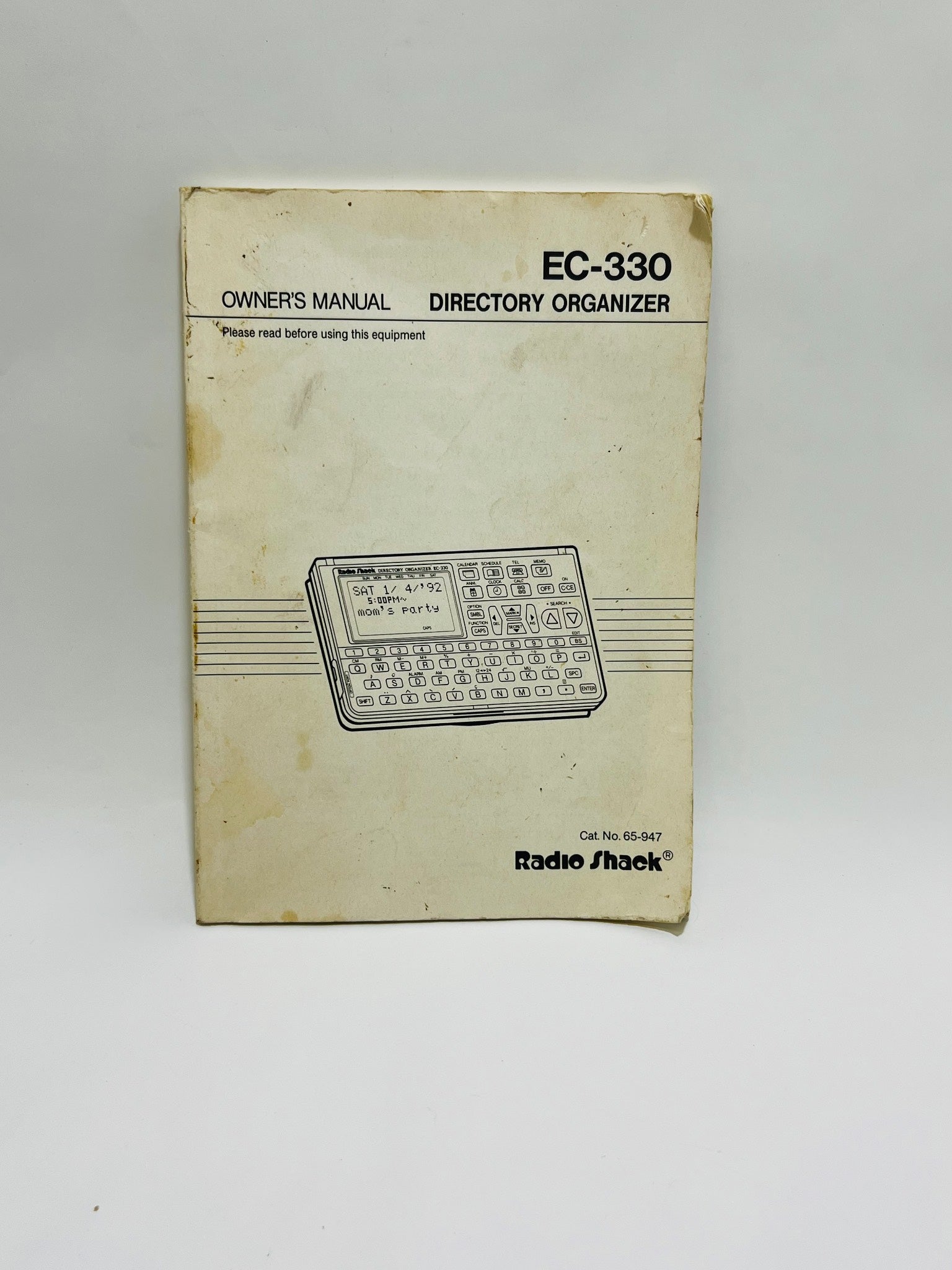 1980s Radio Shack EC-330 Manual Made in USA