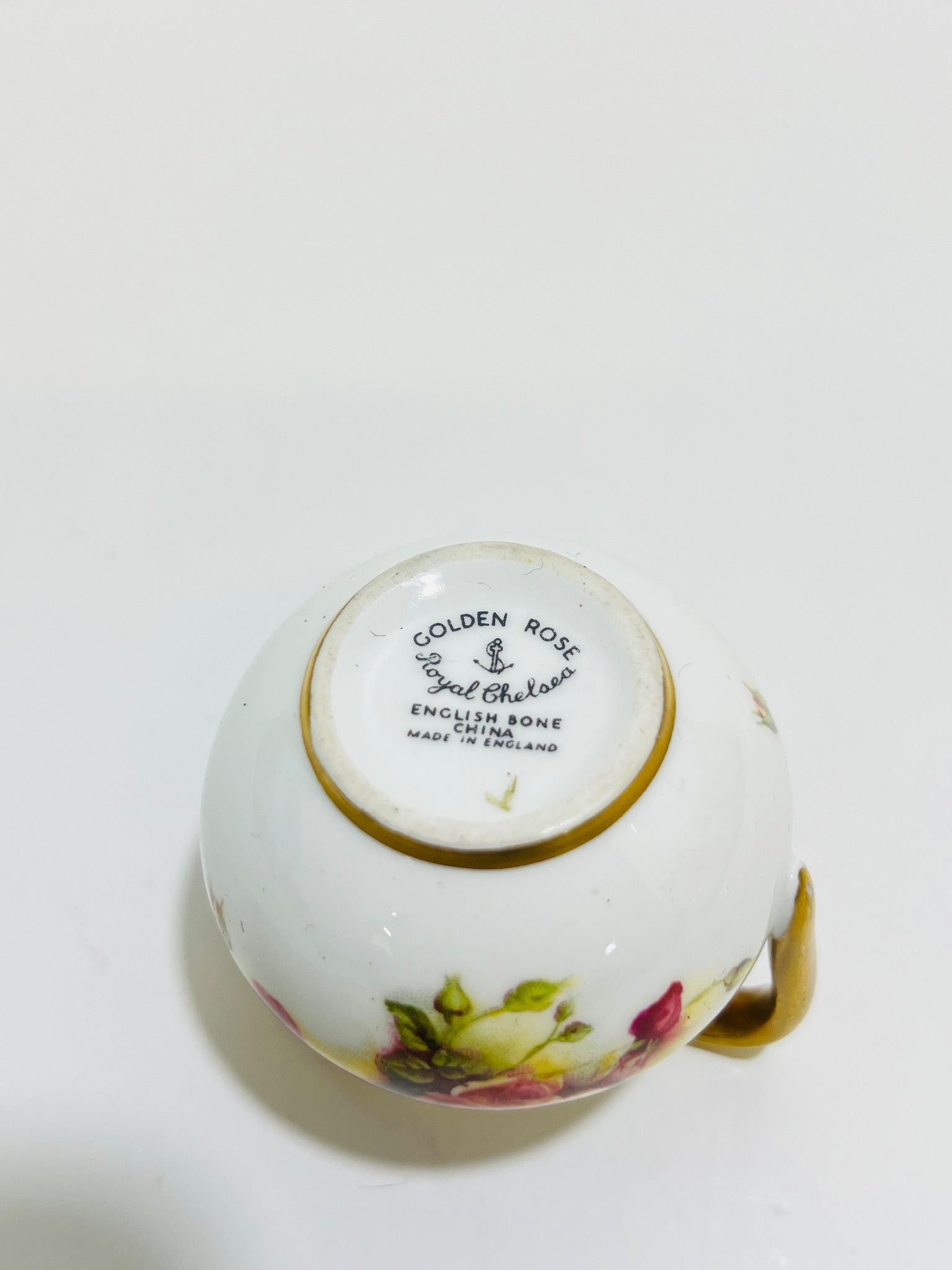 Royal Chelsea Golden Rose small creamer