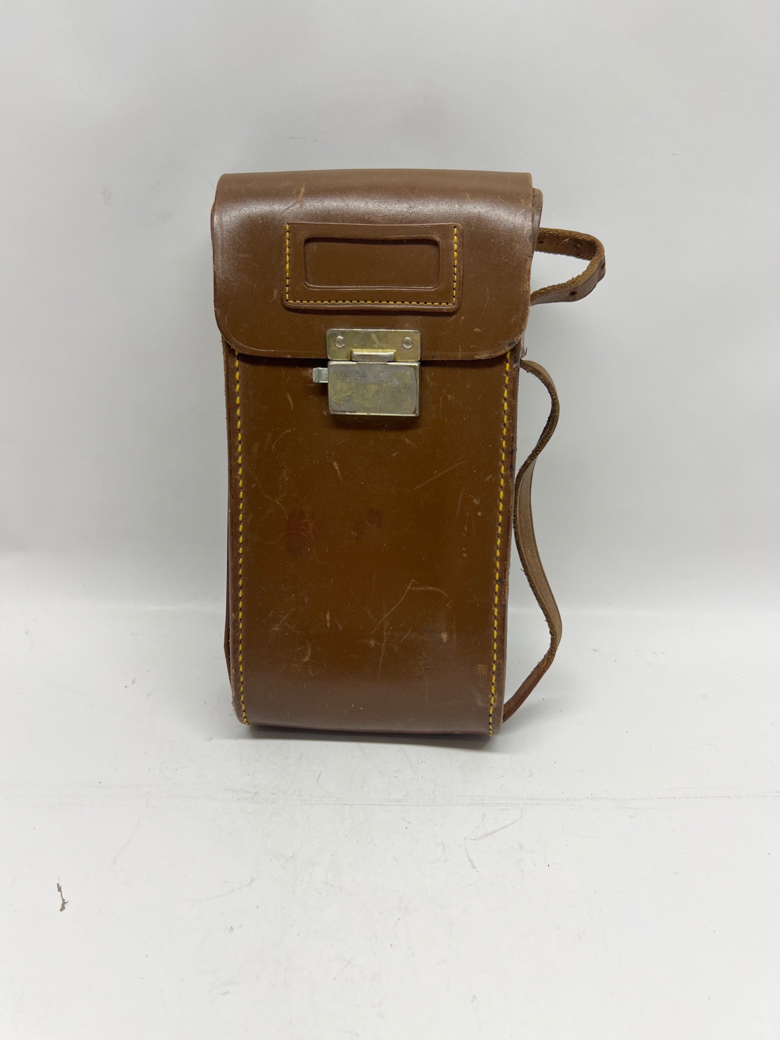 Vintage Brown Leather Folding Camera Case
