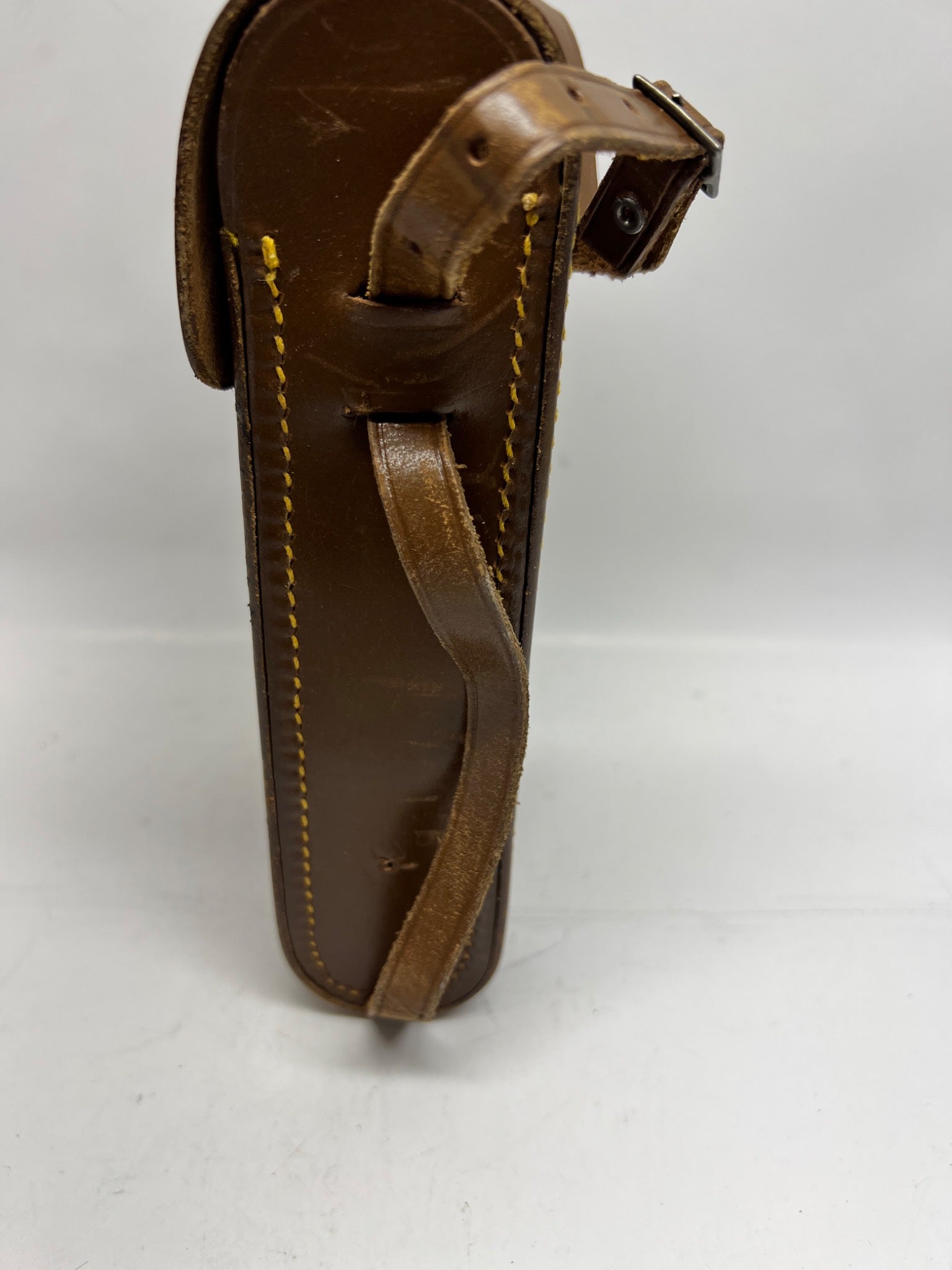 Vintage Brown Leather Folding Camera Case