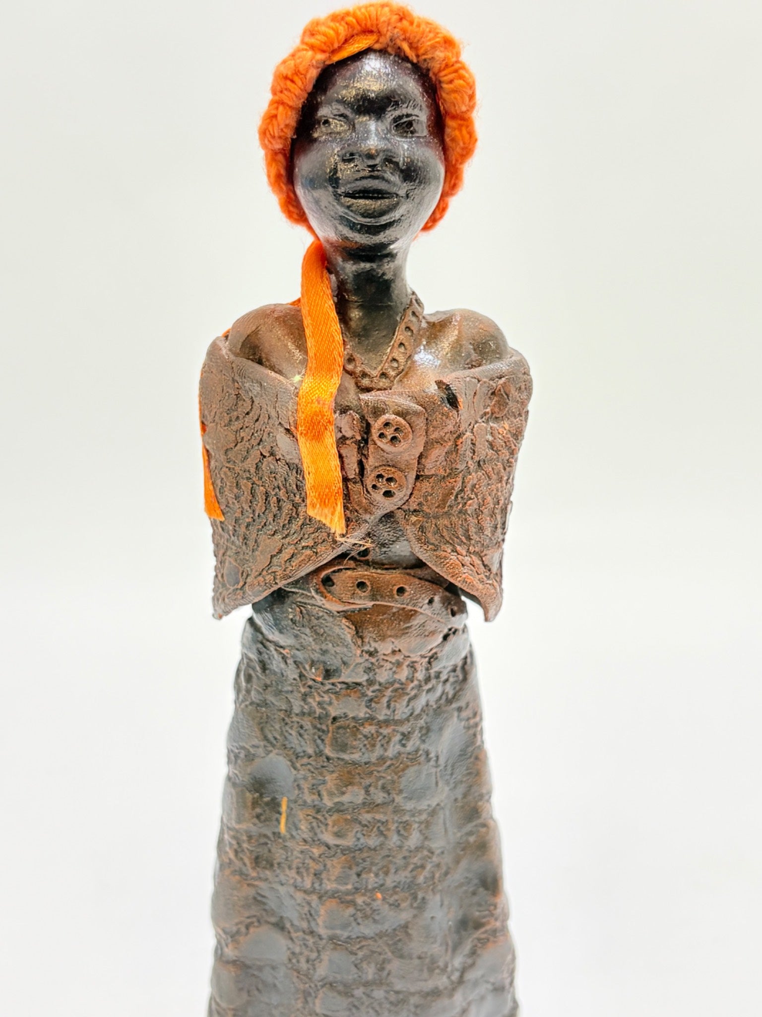 1980s Handmade Ceramic Figurine from Cuba