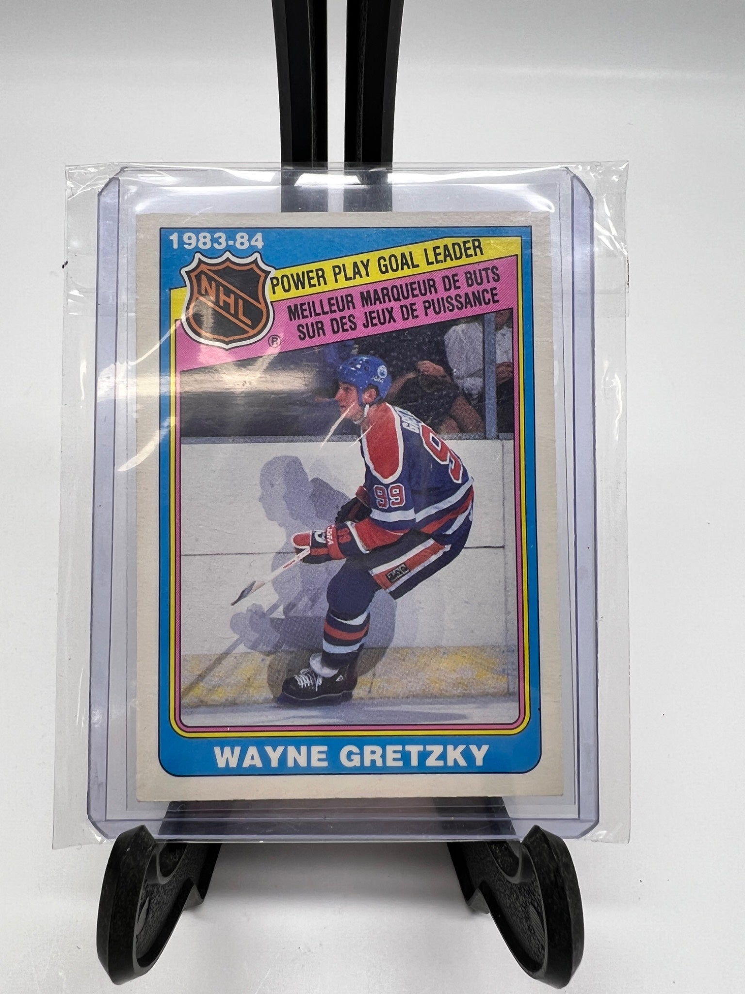 1984-85 O-Pee-Chee Wayne Gretzky #383 Power Play Goal Leader Card
