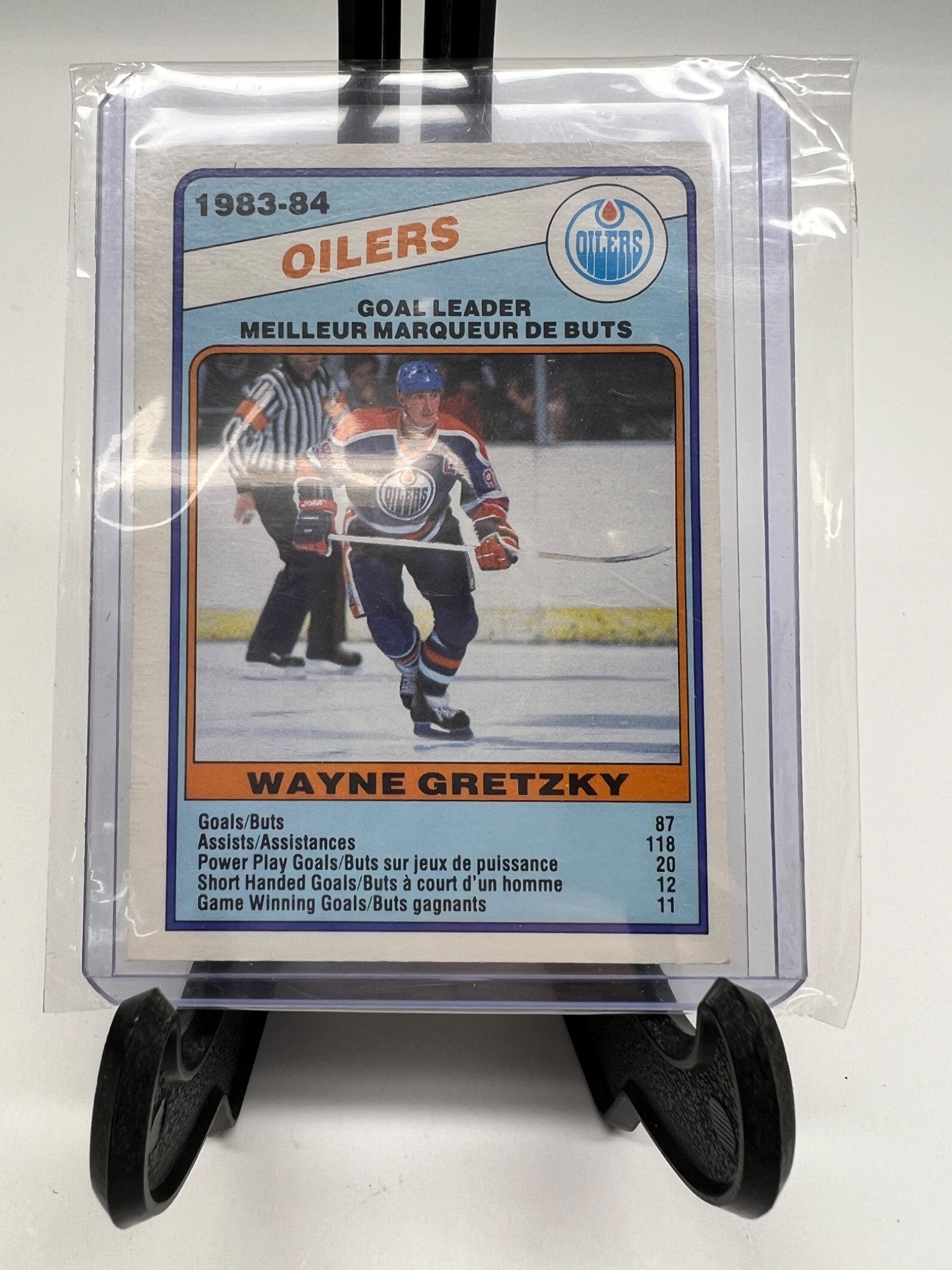 1984-85 O-Pee-Chee Edmonton Oilers Team Leaders #117 - Wayne Gretzky