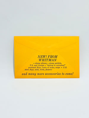Yellow envelope with black text on a light gray background