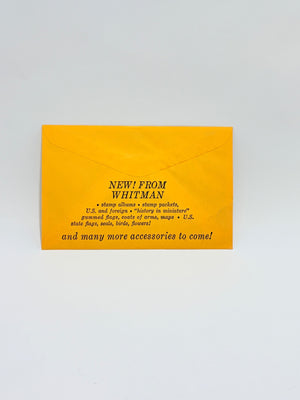 Yellow envelope with black text on a light gray background