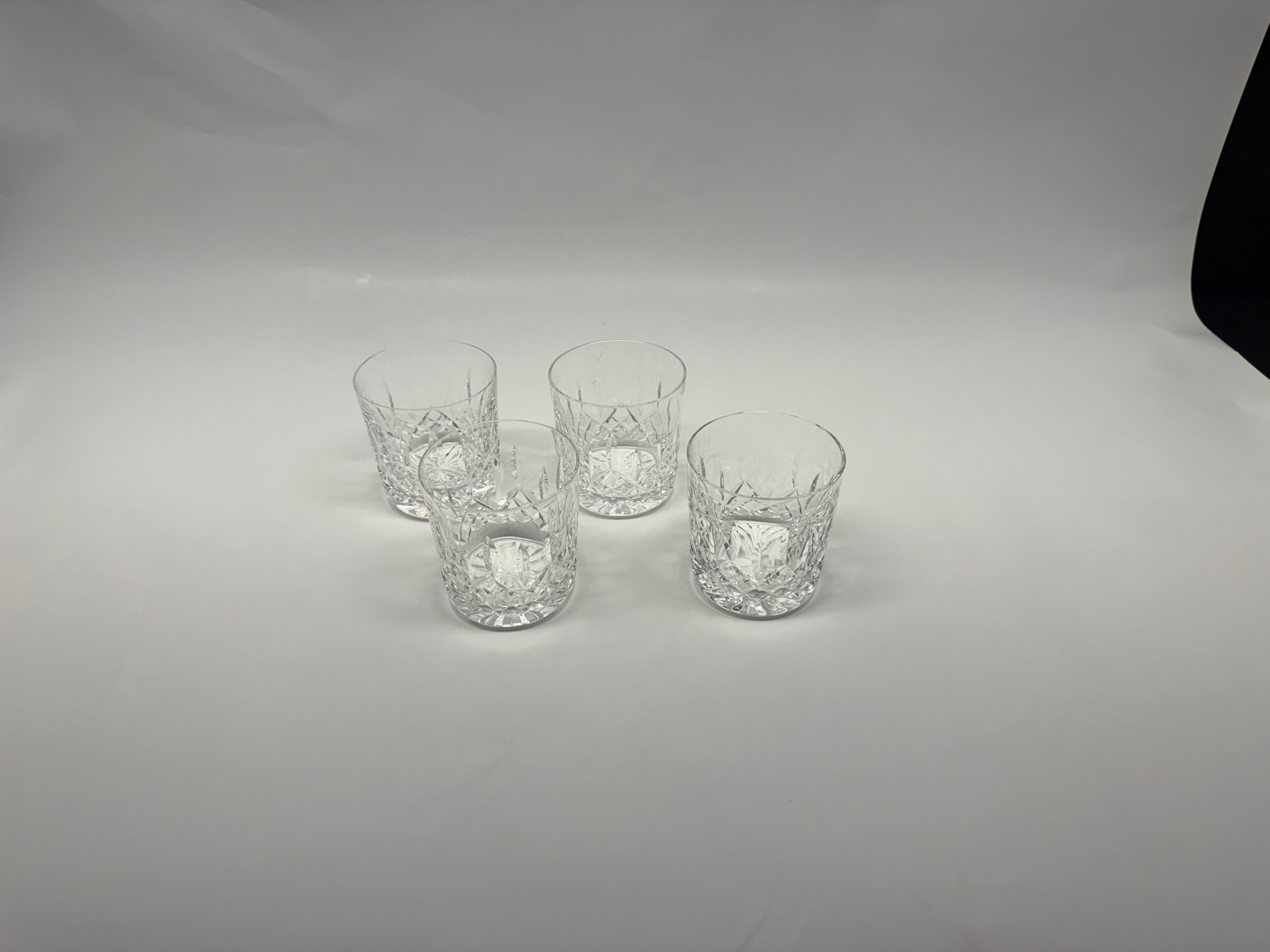 Waterford Lismore Clear Cut Crystal Rocks Glasses set of 4
