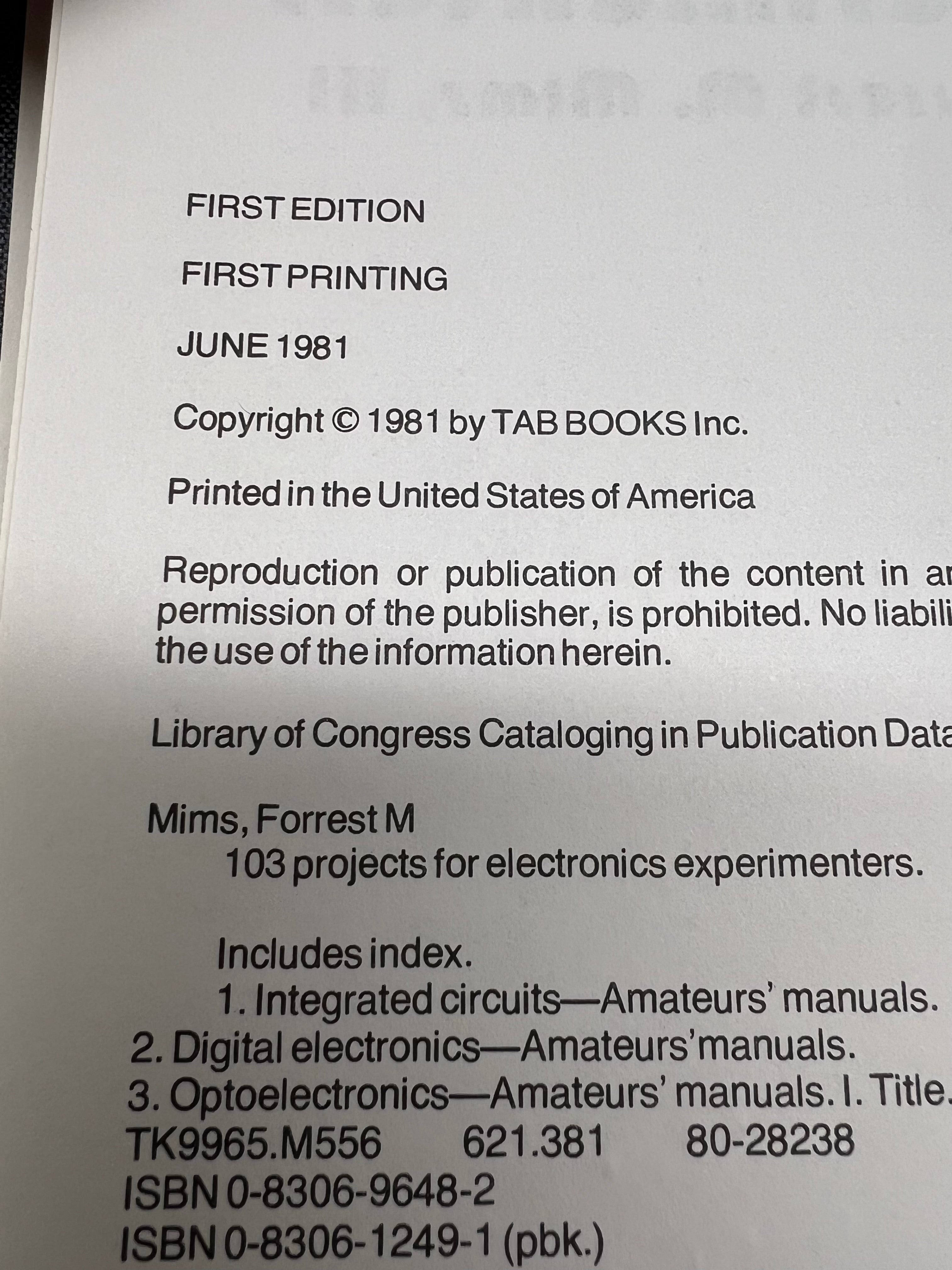 103 Projects for Electronics Experimenters