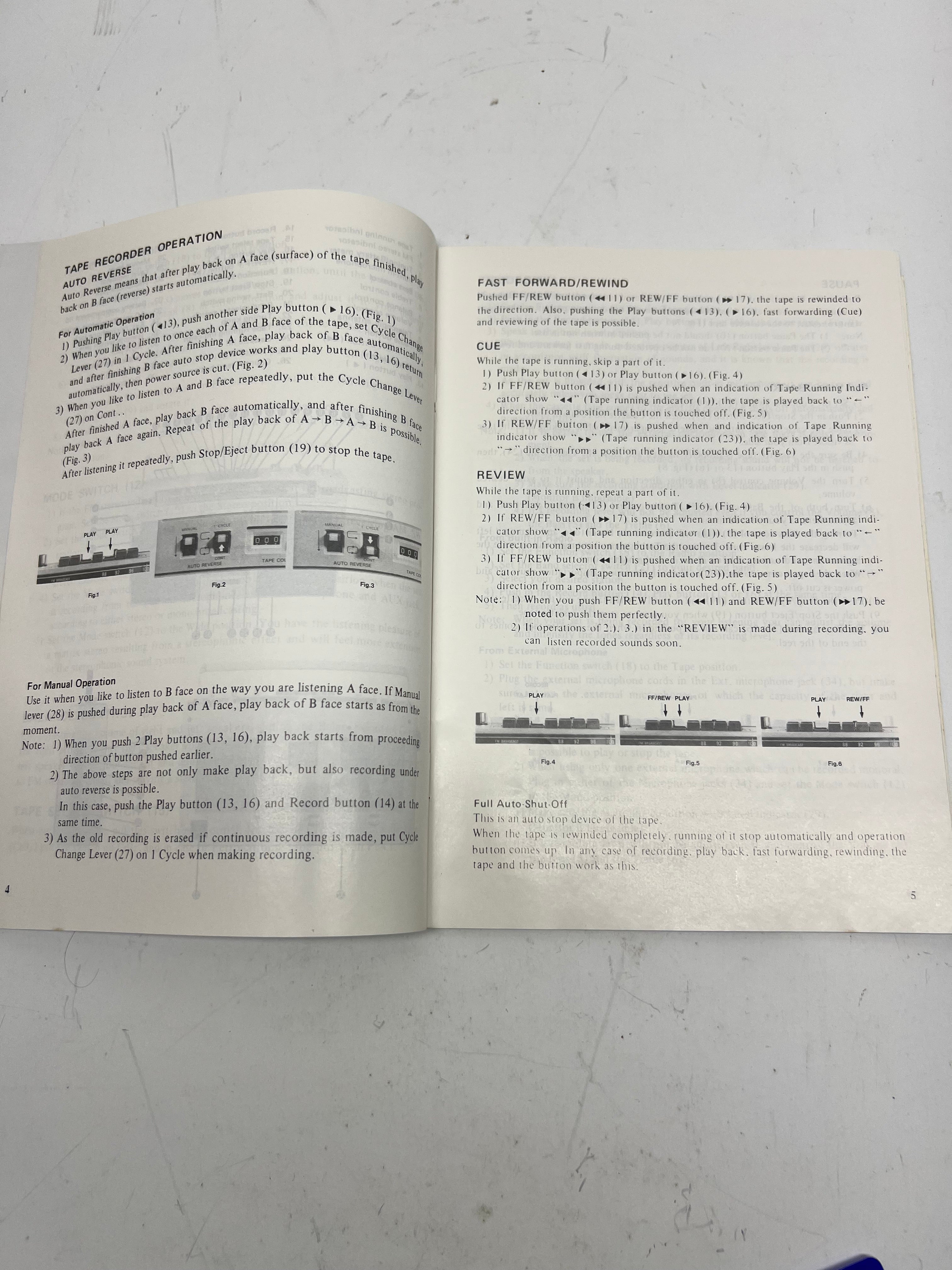 Vintage Clairtone 7975 Boombox Operation Manual - Rare