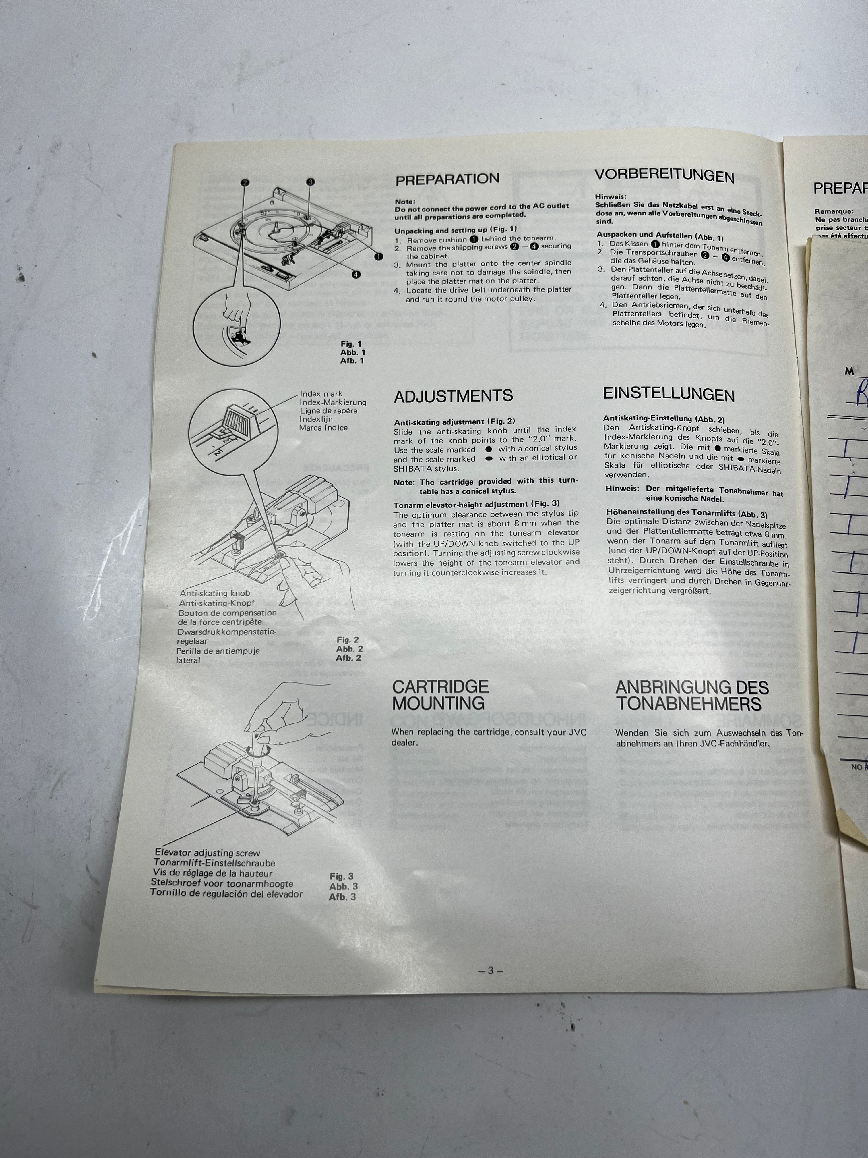 JVC L-A110 / L-A110B Instruction Book