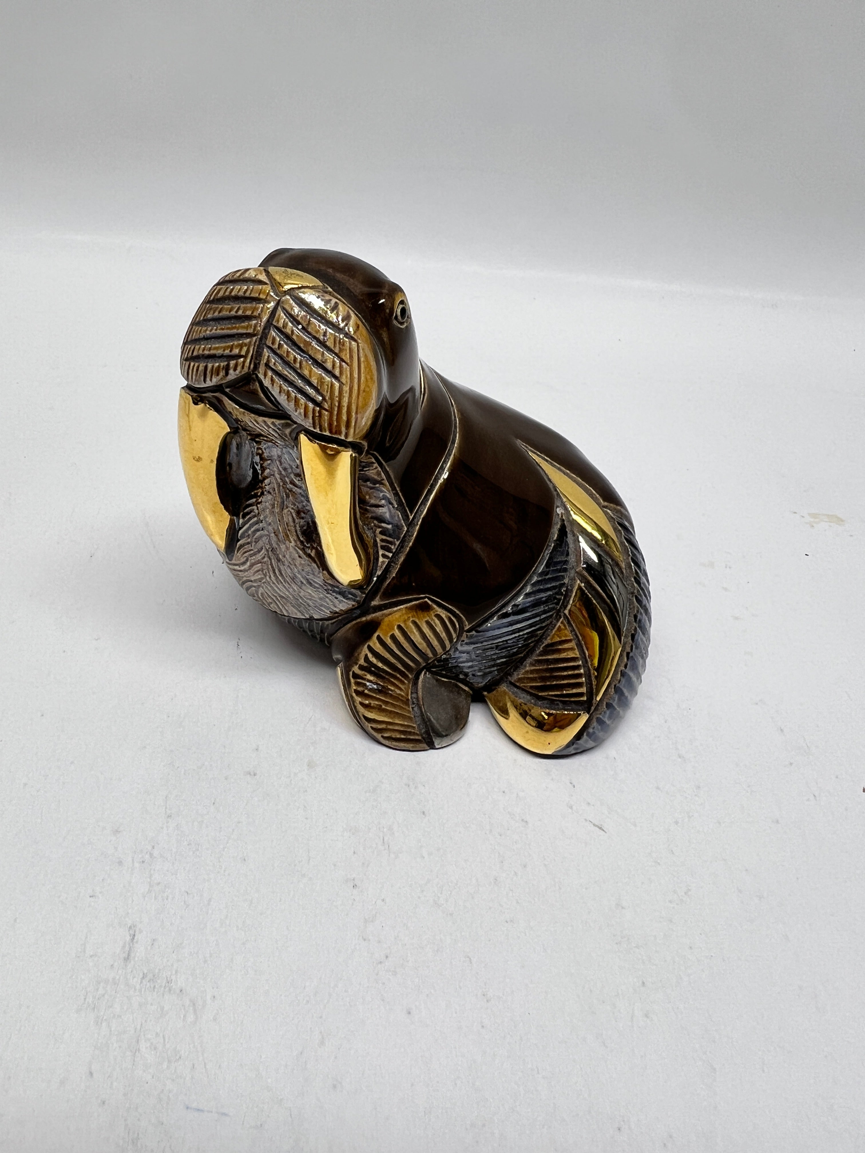 Artesania Rinconada Walrus Figurine – Hand Carved Ceramic Animal
