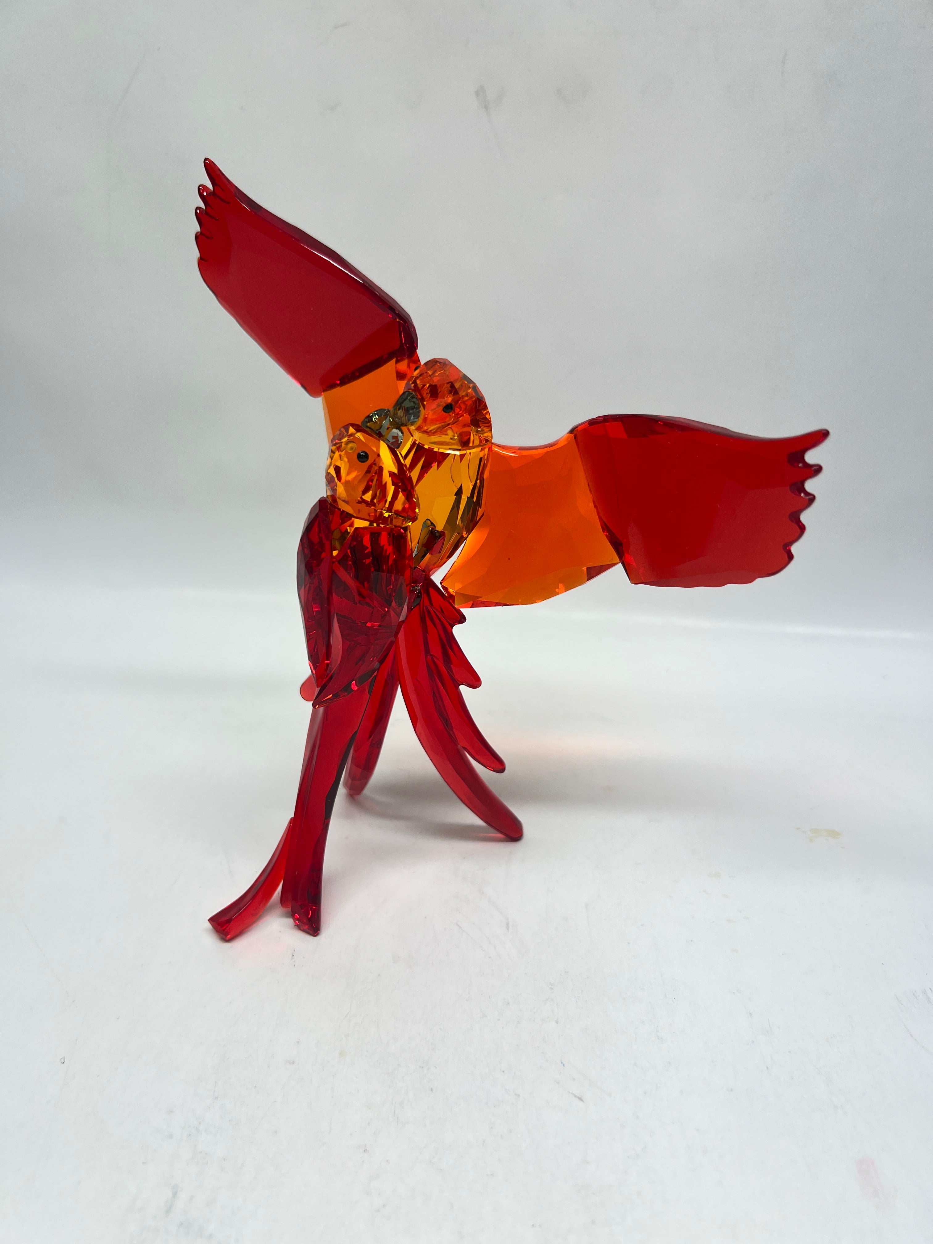 Swarovski Crystal Red Parrots Paradise Birds Figurine