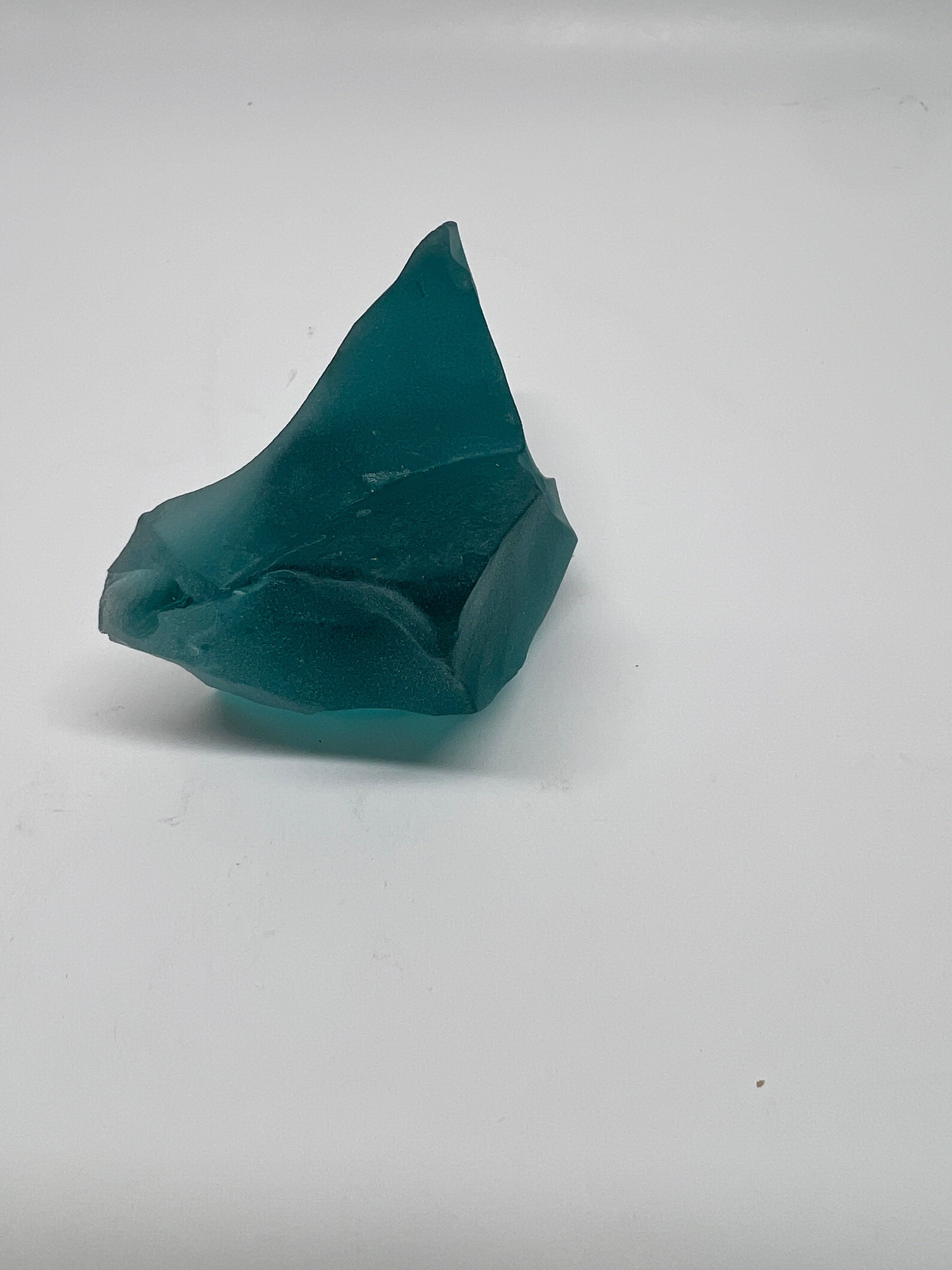 Mats Jonasson Maleras Sweden Teal Art Glass Polar Bear Iceberg Sculpture