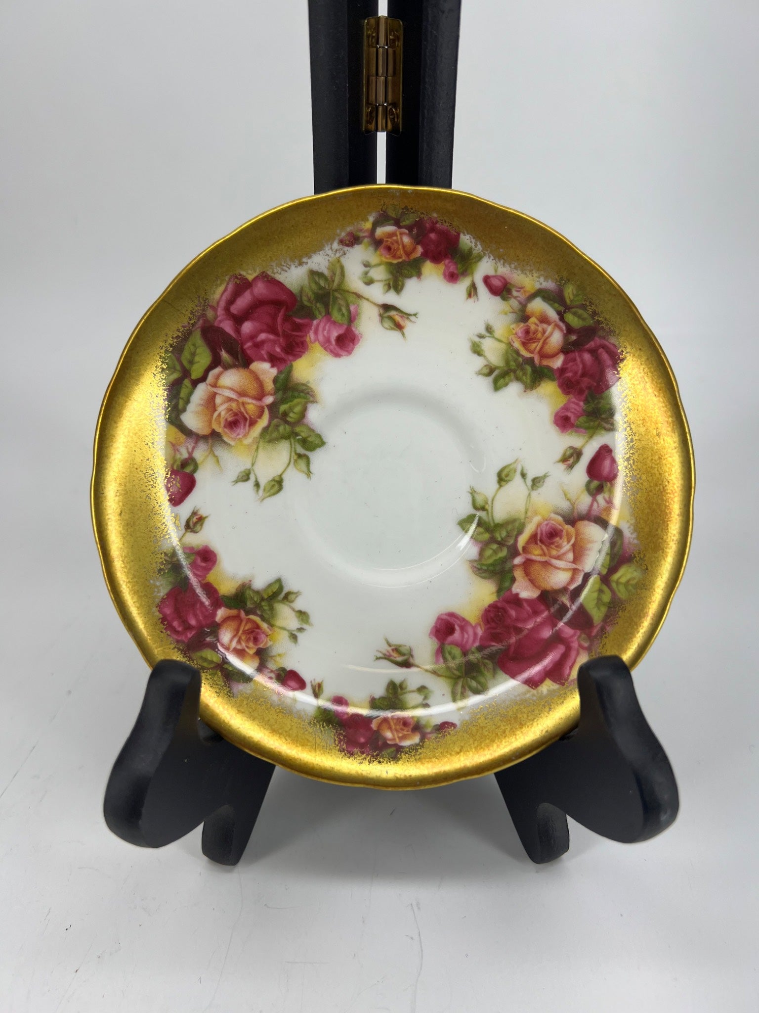 1950 Royal Chelsea "Golden Rose" Bone China Saucer – Made in England