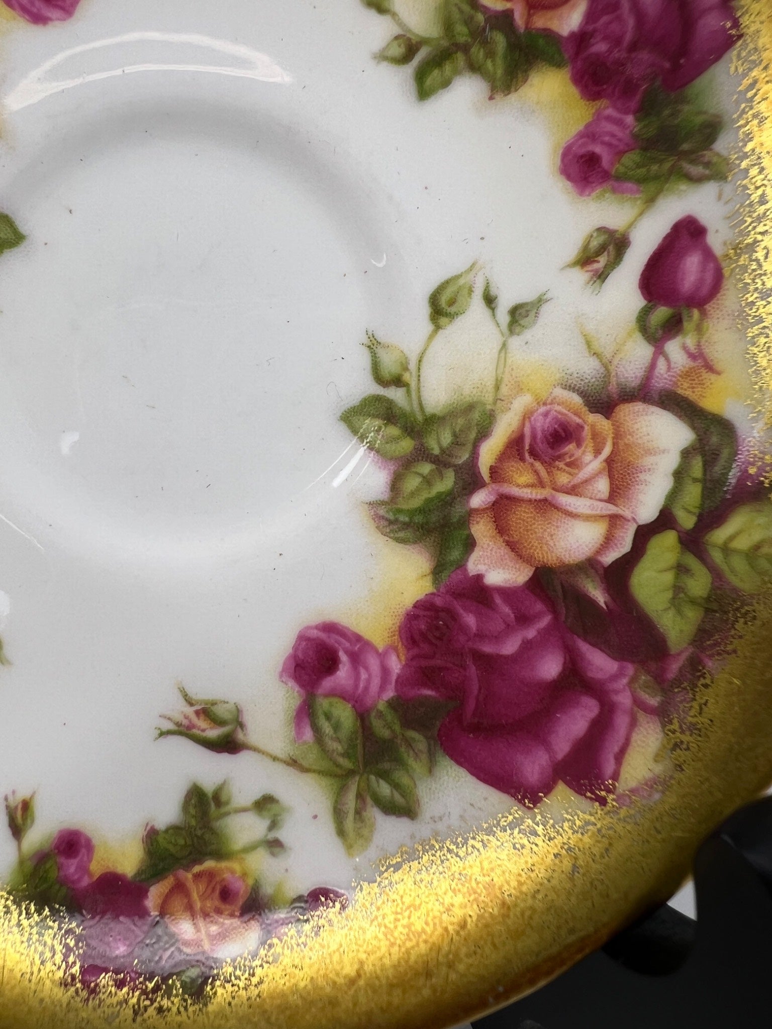 1950 Royal Chelsea "Golden Rose" Bone China Saucer – Made in England