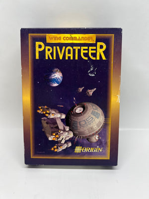 Wing Commander Privateer game box with space-themed artwork on a white background
