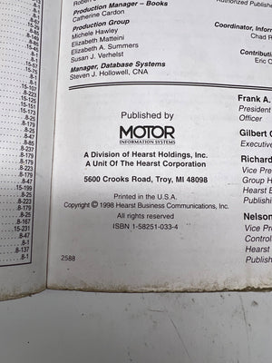 Back cover of a book with publisher information and contact details.