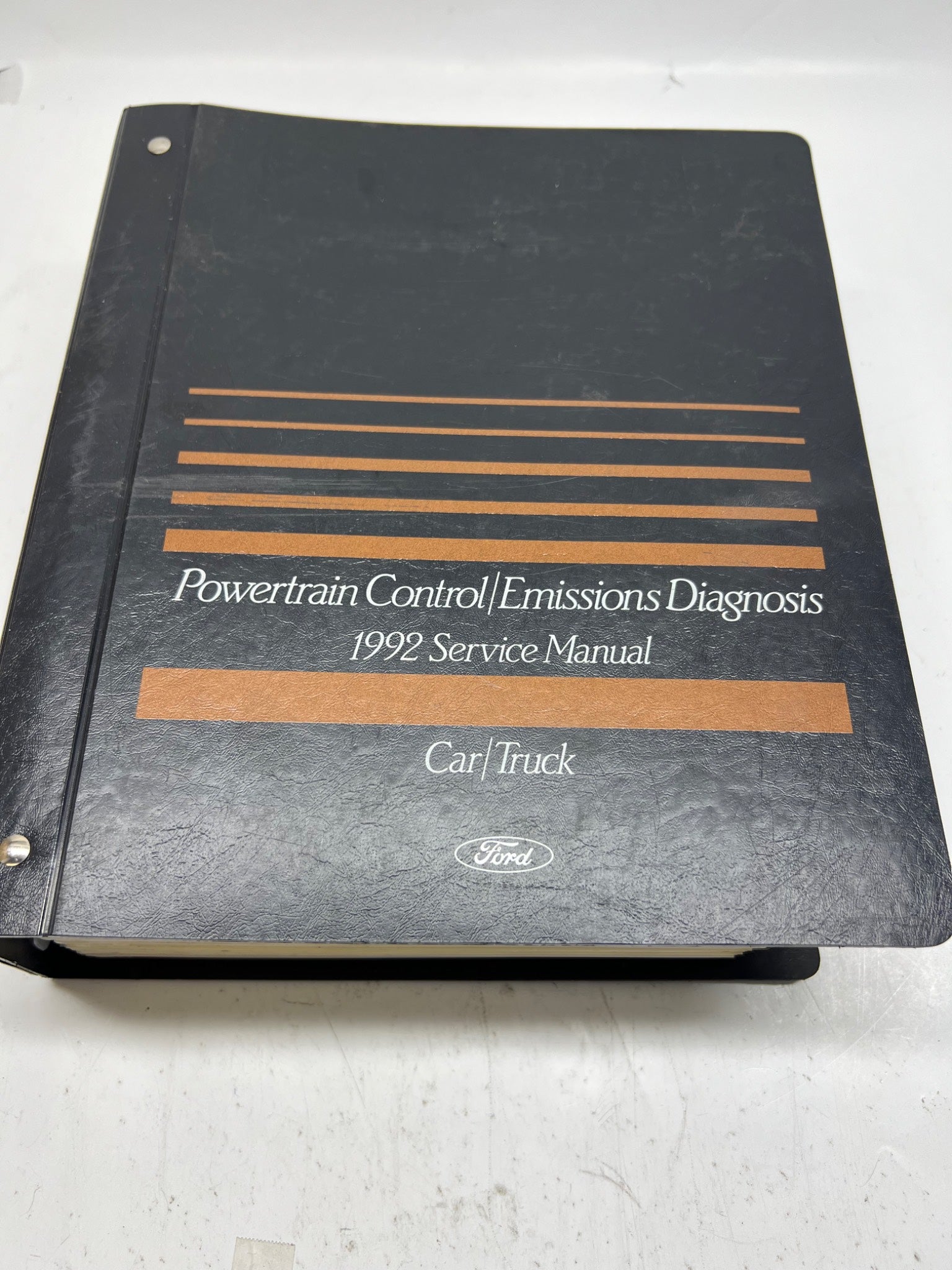 Ford service manual for powertrain control emissions diagnosis on a white background
