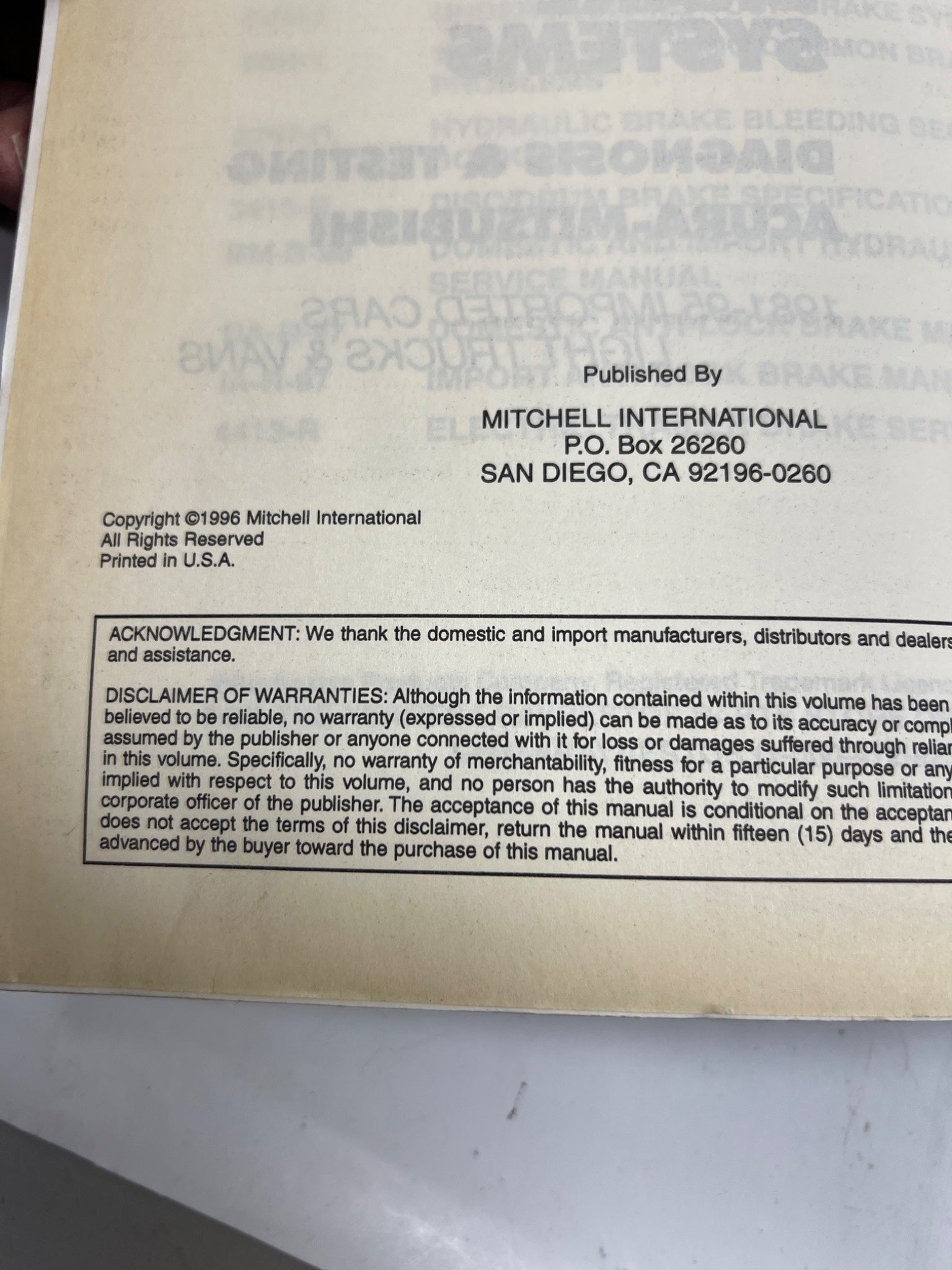 1996 Raybestos Brake Systems Manual Volume 2