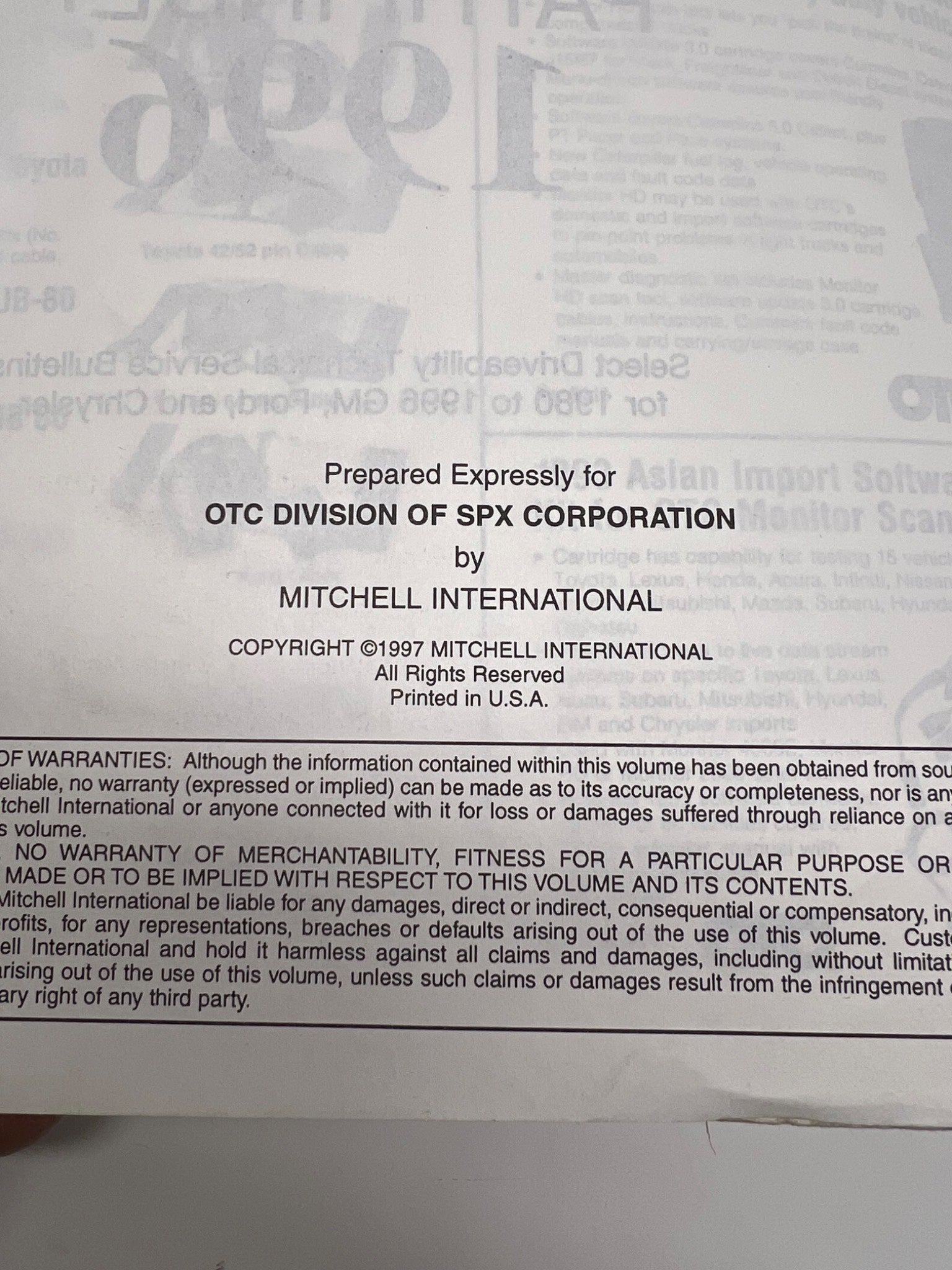 1996 OTC Domestic Pathfinder Manual