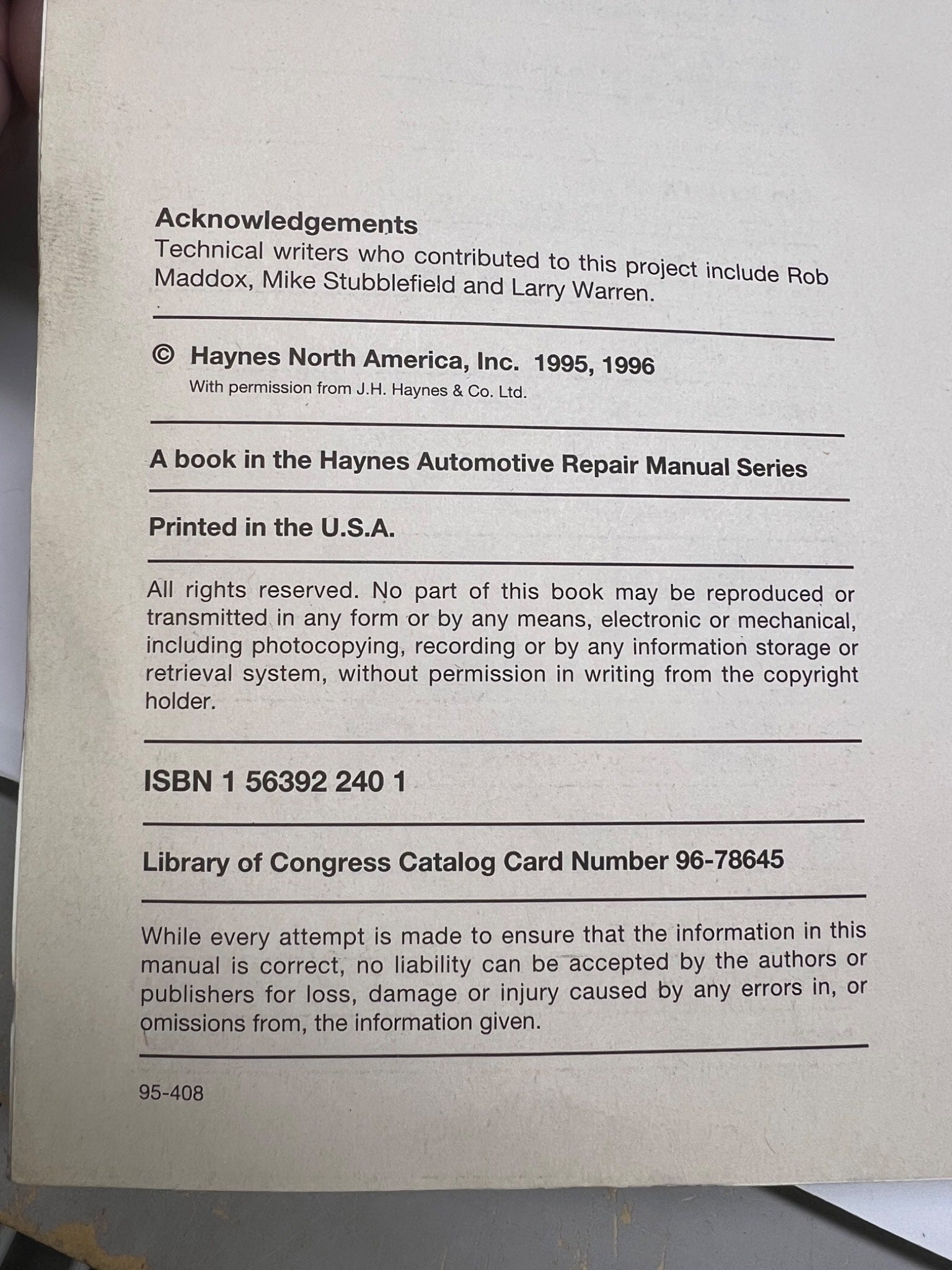 Lincoln Rear-Wheel Drive Repair Manual