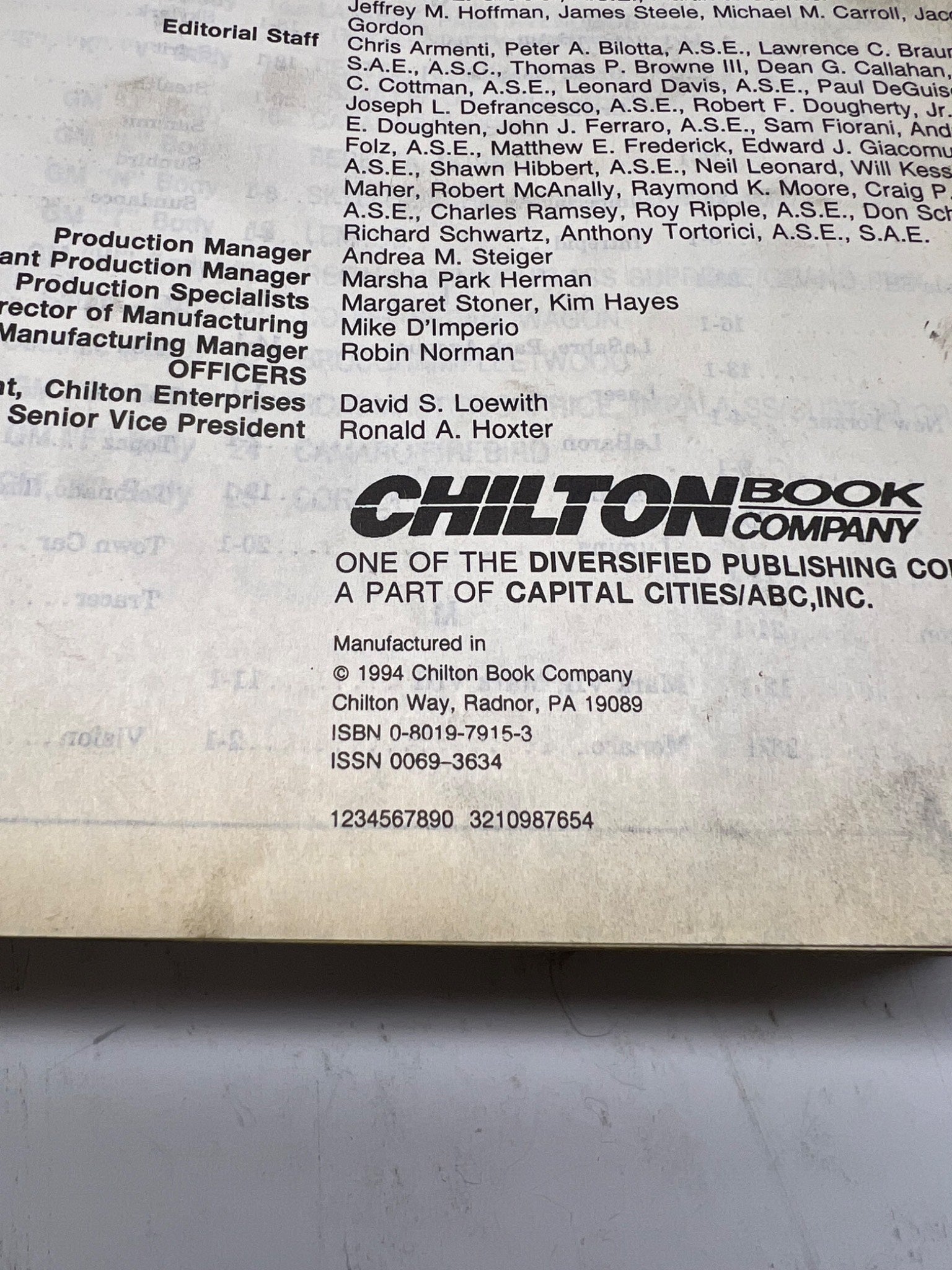 Chilton Auto Repair Manual 1991-1995