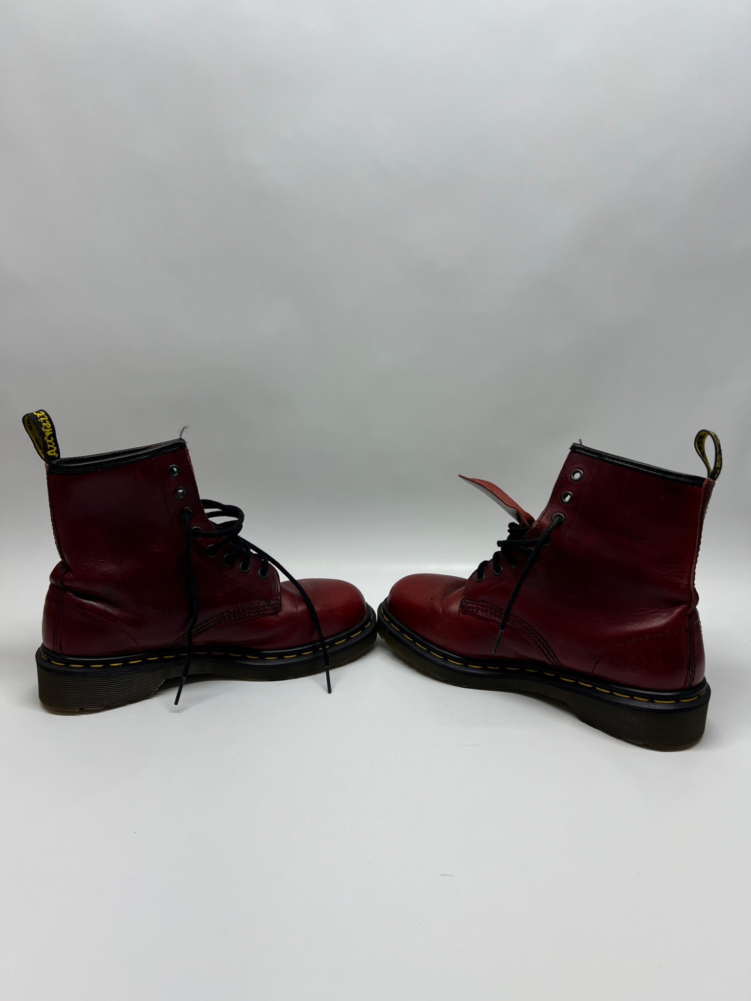 Title: RARE Vintage Dr. Martens Red Leather Boots – Made in England – Size 5