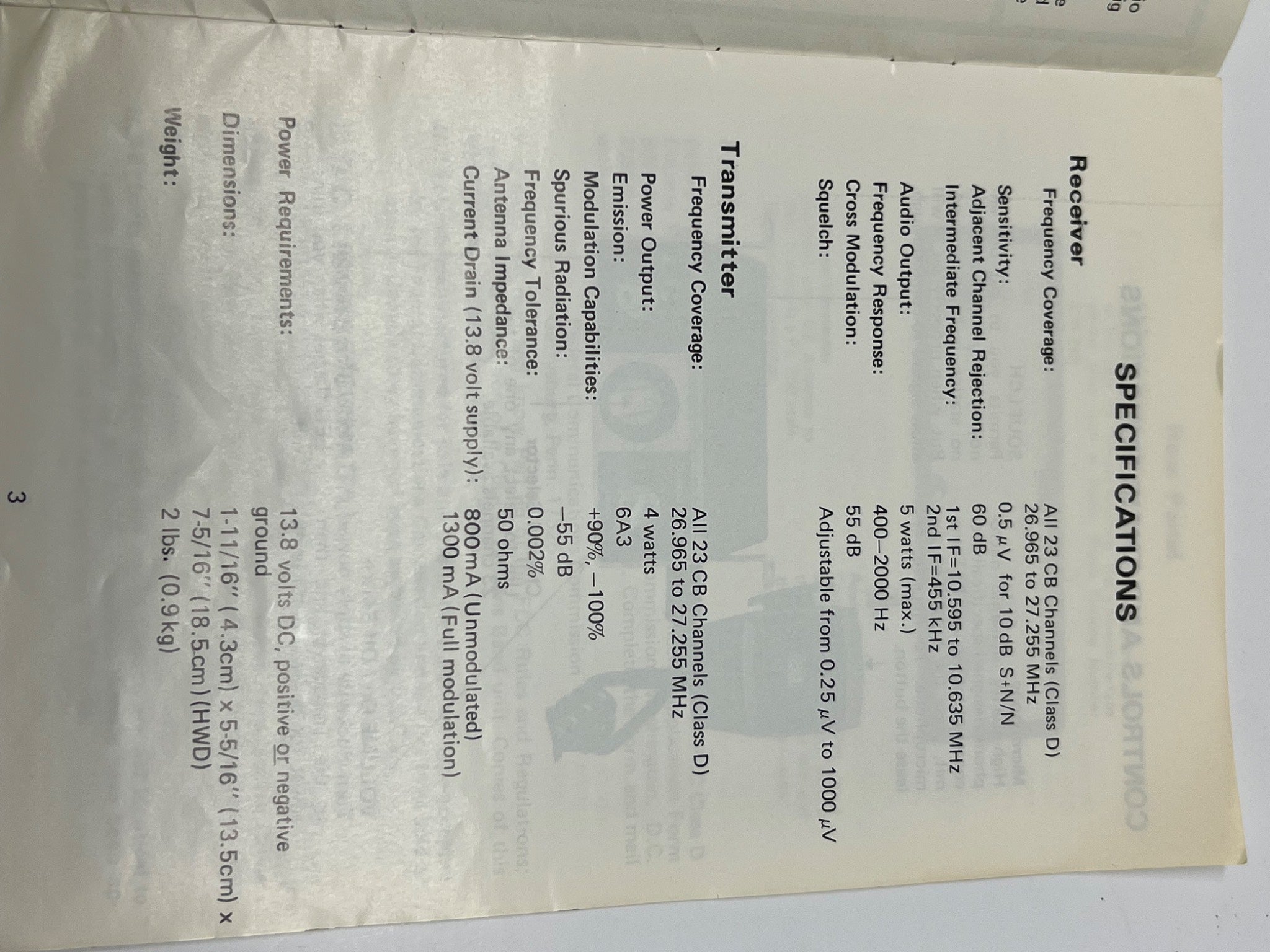 CB 4-Watt Solid-State Transceiver Manual