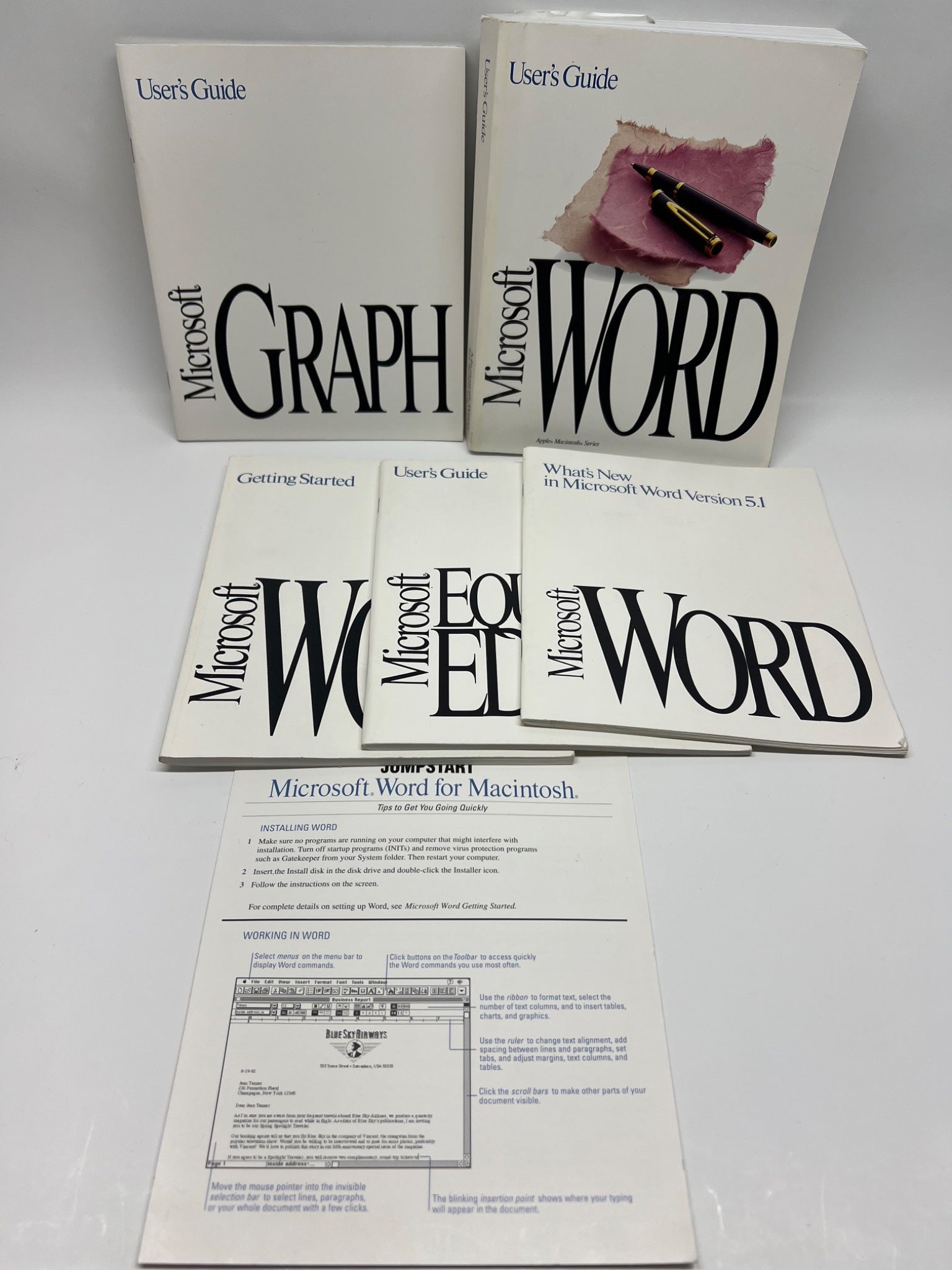 Microsoft Word for Macintosh Version 5.1 Manuals