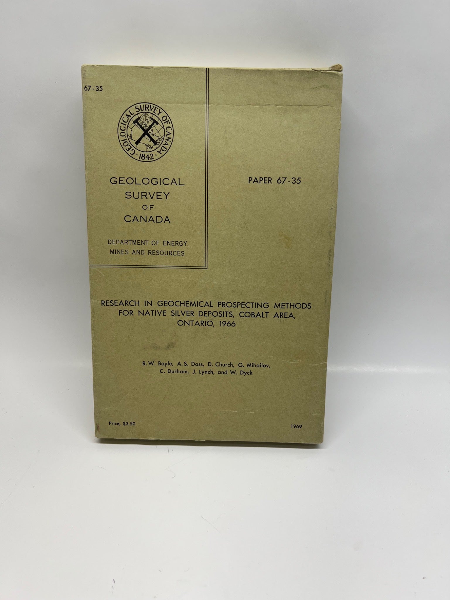 Geological Survey of Canada Report 67-35