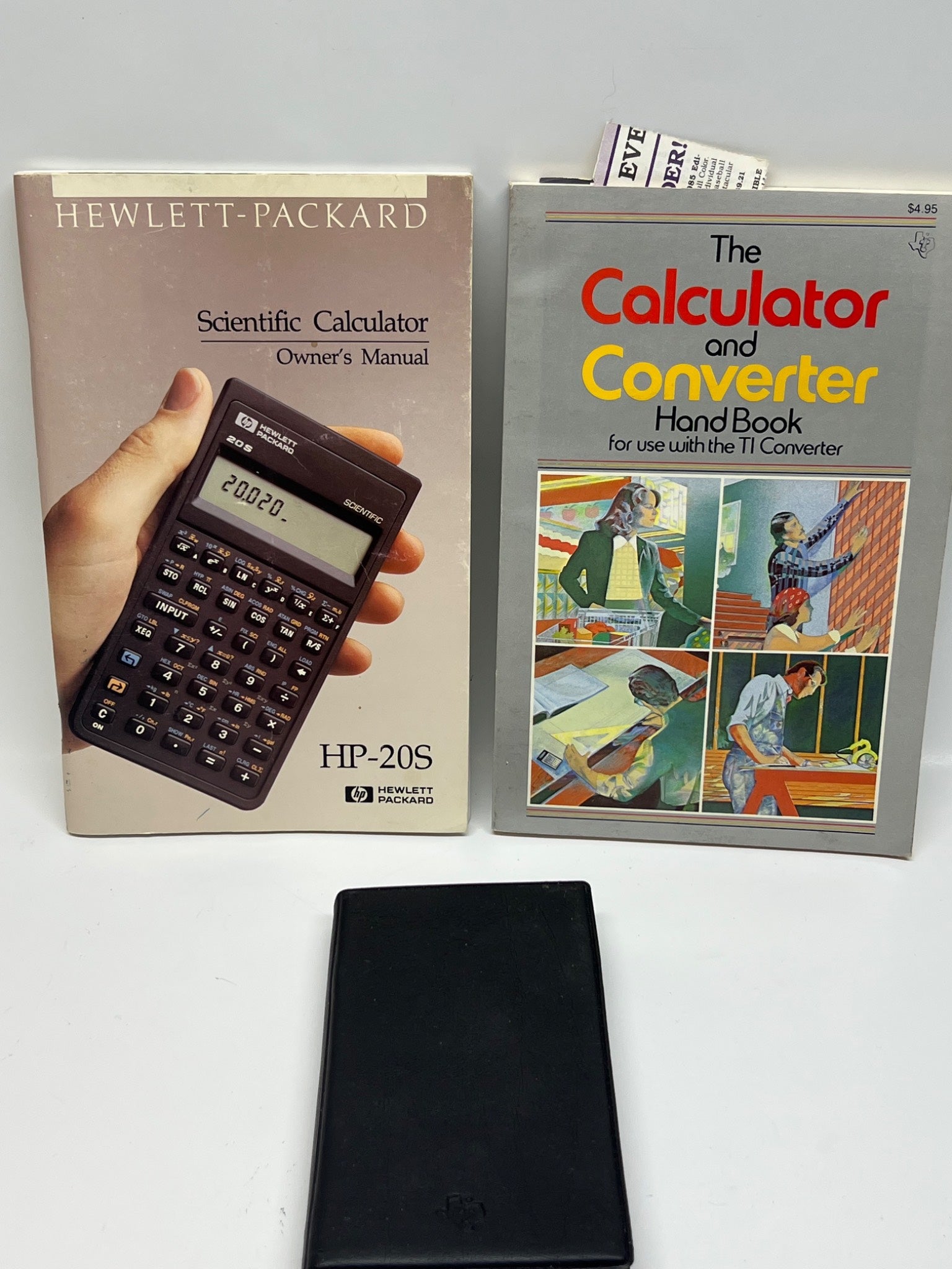 HP 20S and Texas Instruments Converter Calculator with Manuals