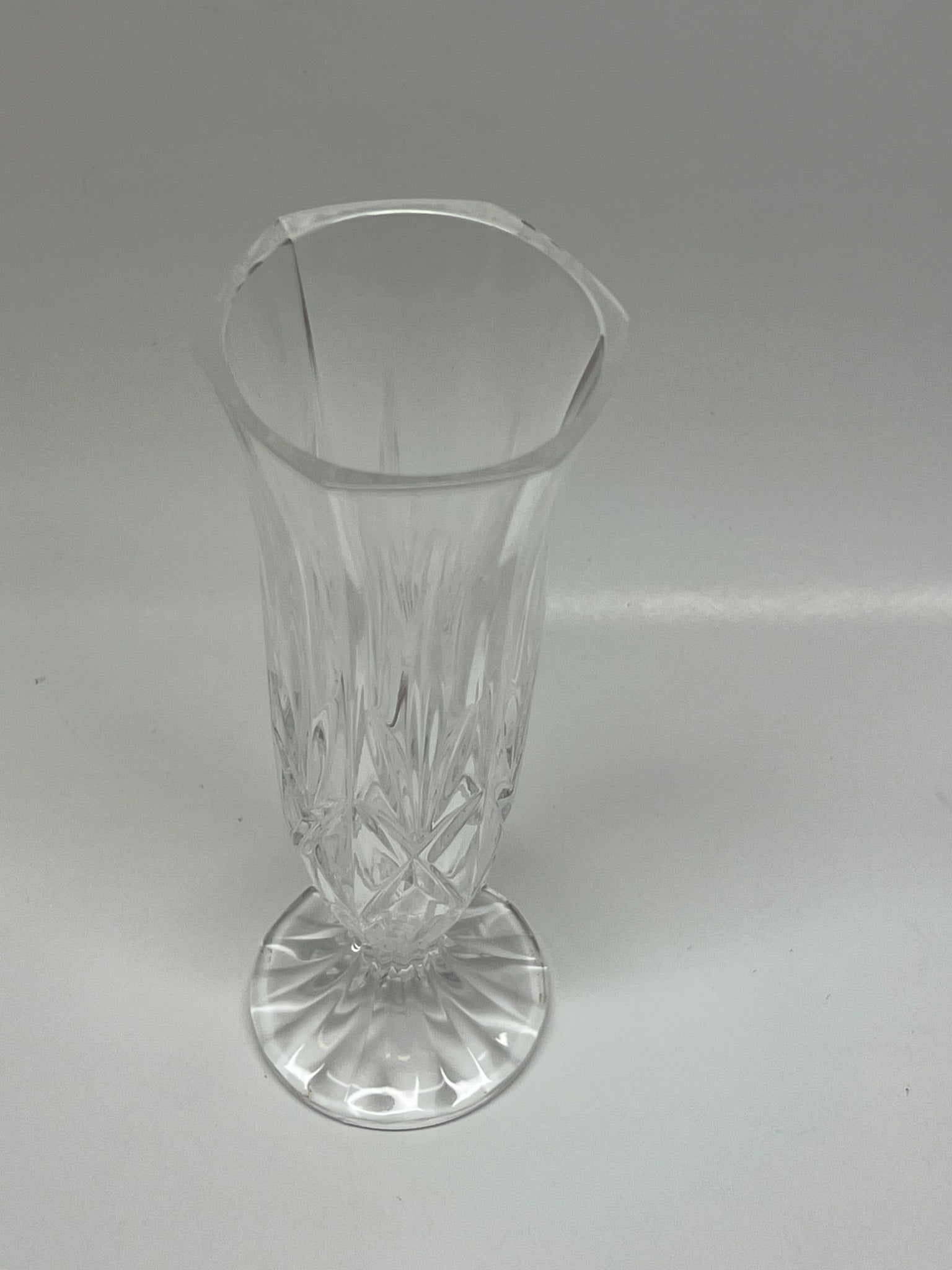 Crystal Vase with Fluted Rim Design Waterford?