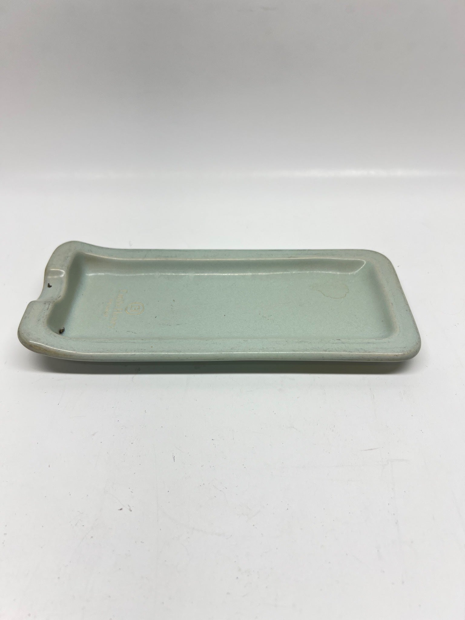 Vintage Emile Henry France Ceramic Serving Tray - Sage/Cedar Green