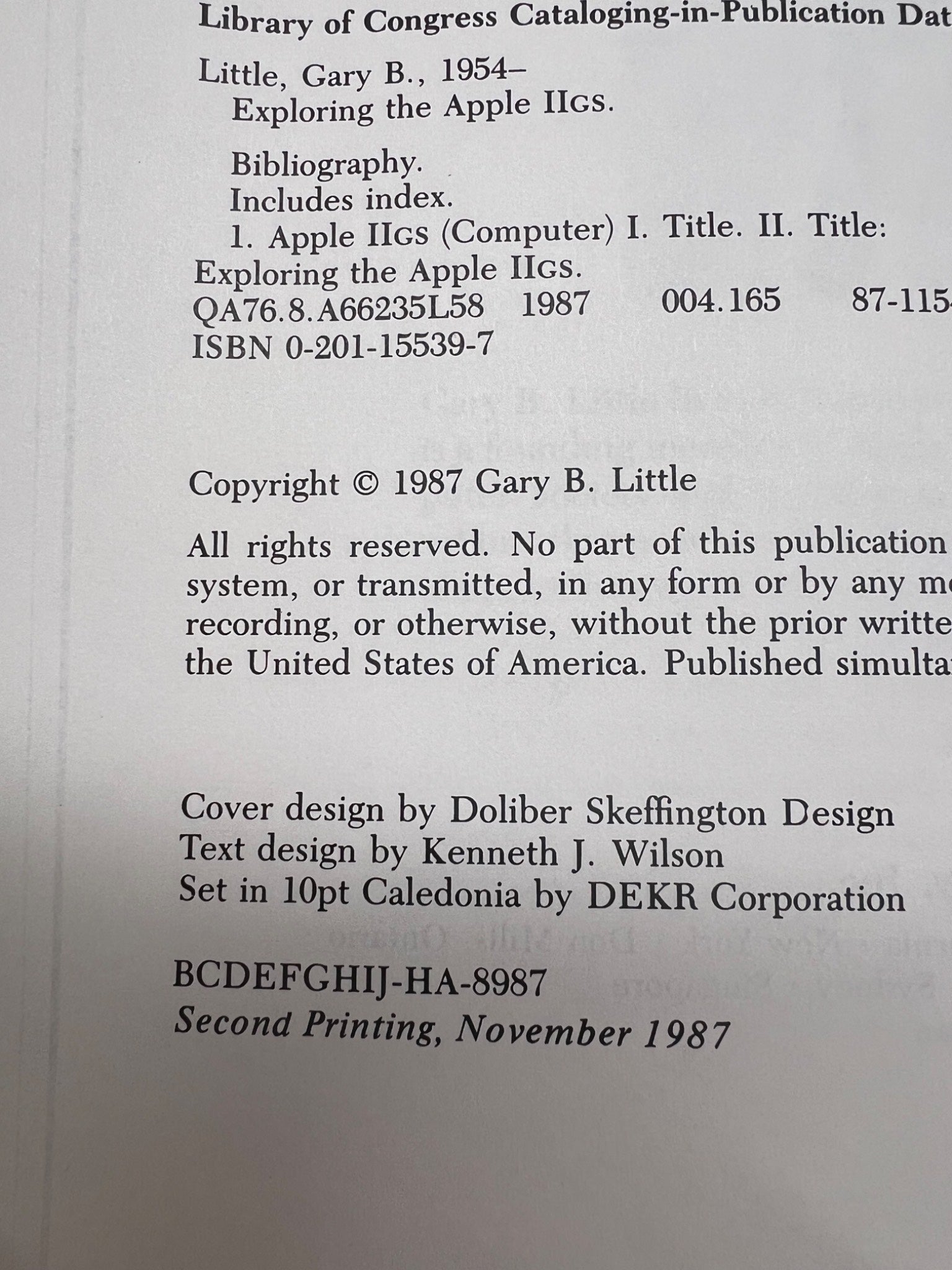 Exploring the Apple IIgs Book, 1987