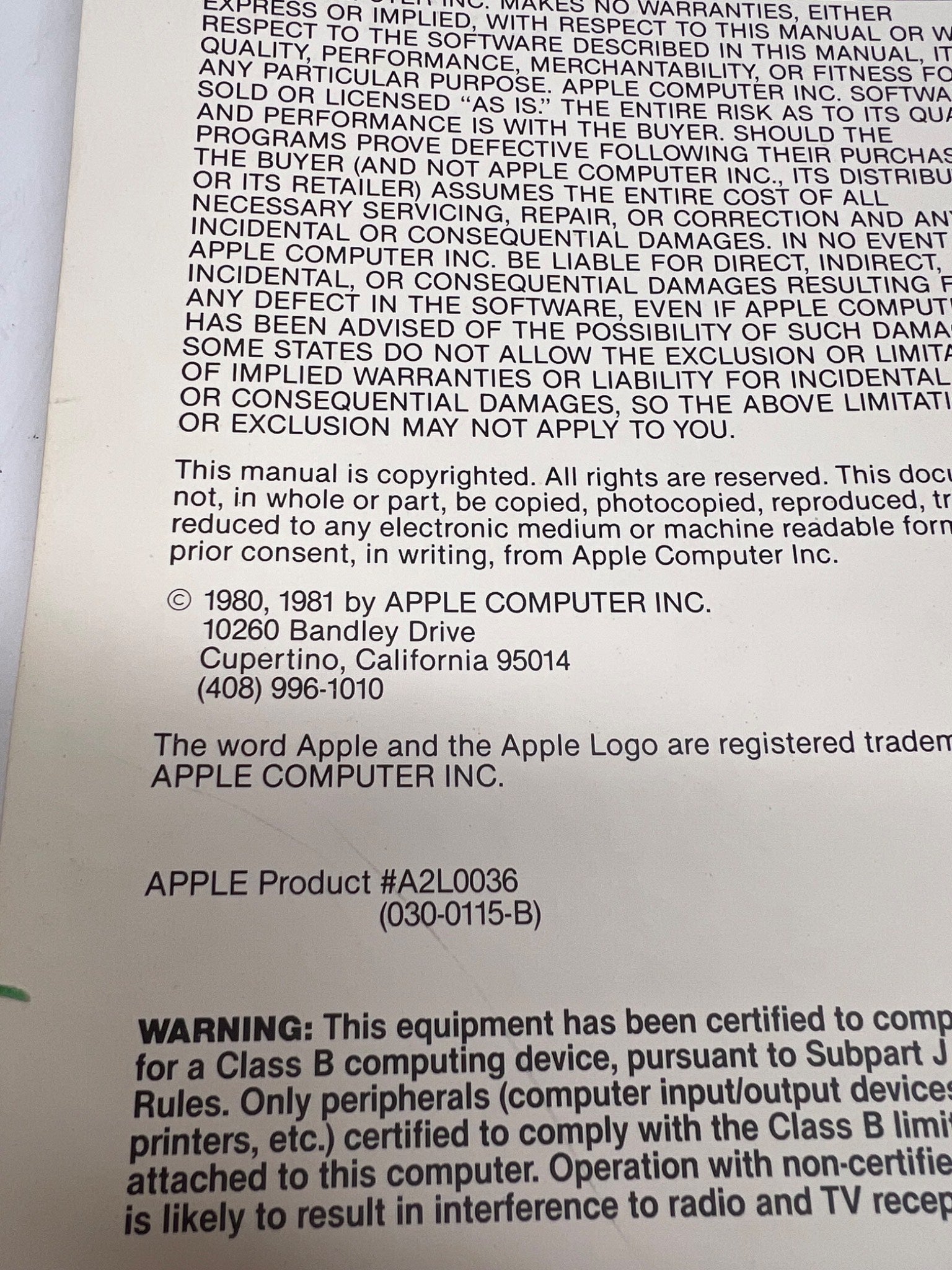 Apple II DOS Manual 1981 Edition