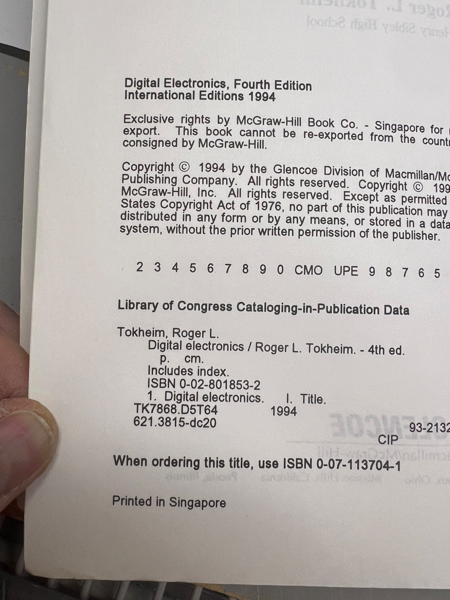 Digital Electronics, Fourth Edition