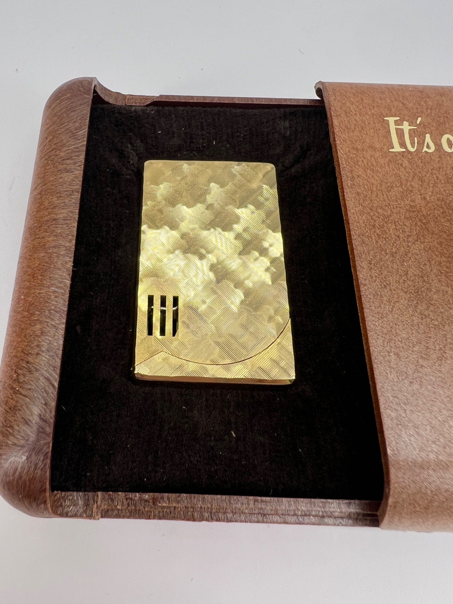 Sarome Gold-Plated Pocket SP/VIII Lighter NOB