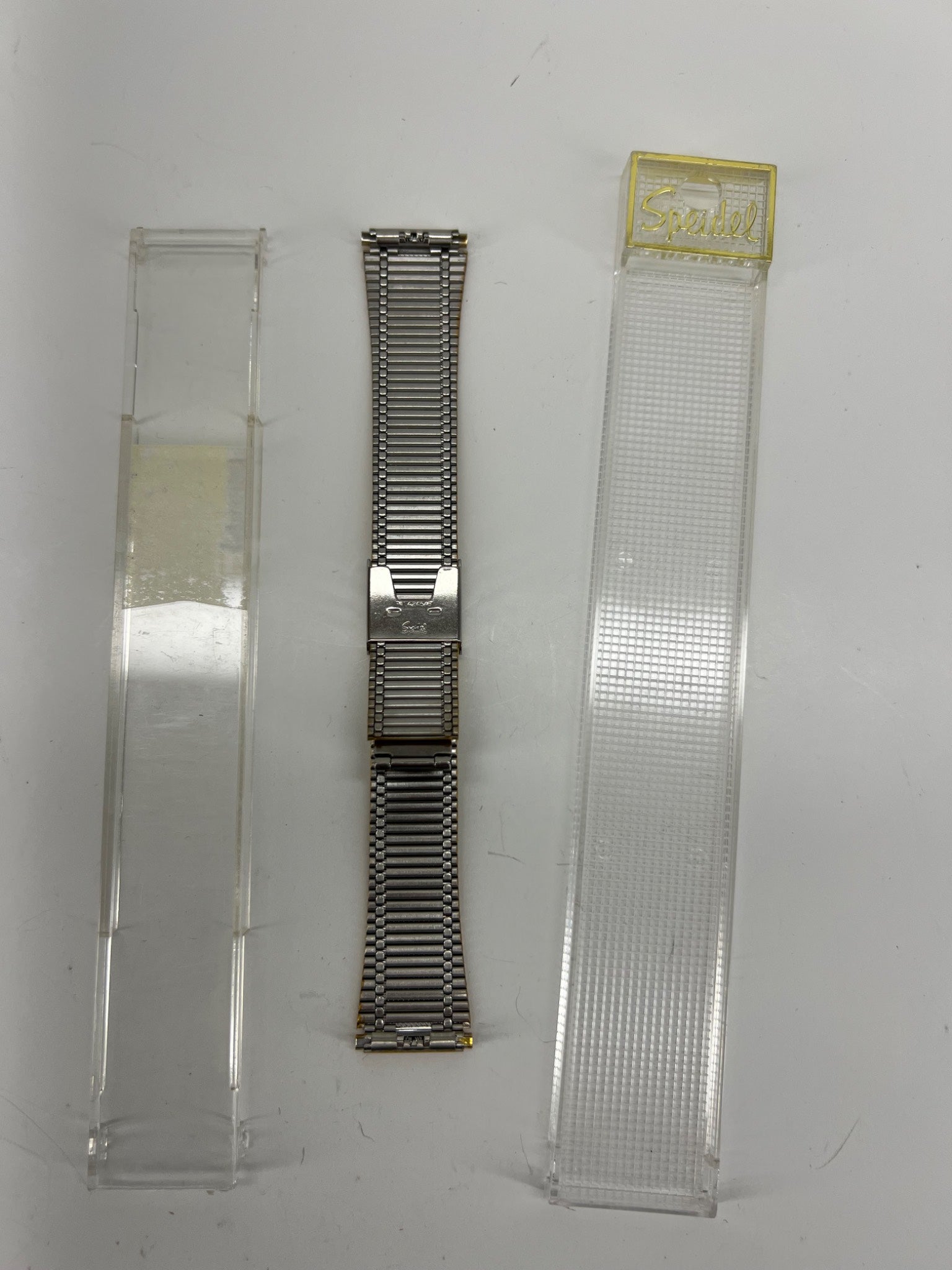 Gold Tone Speidel Men's Metal Watch Band Made in USA NOS