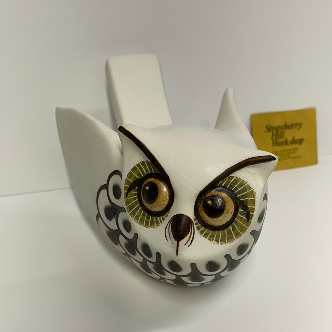 STRAWBERRY HILL POTTERY - SHORT SITTING OWL
