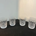 WATERFORD CRYSTAL LISMORE OLD FASHIONED 3 5/8" GLASS TUMBLERS set of 4