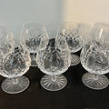 7 Waterford Lismore  Cut Crystal Brandy Snifters