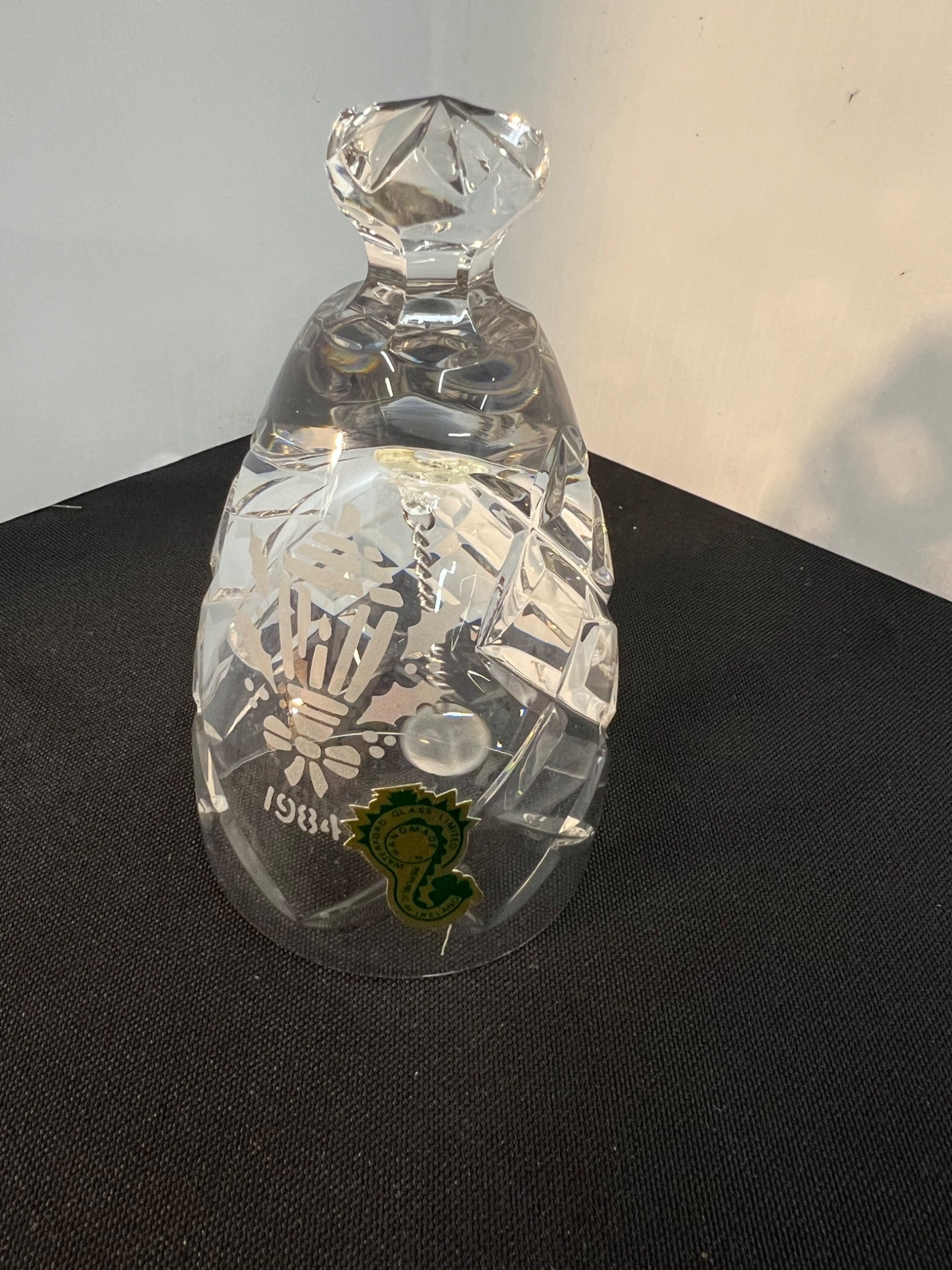 Waterford Crystal 1984 Christmas Bell With Box