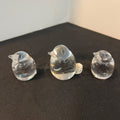 3 Glass Penguin Figurines