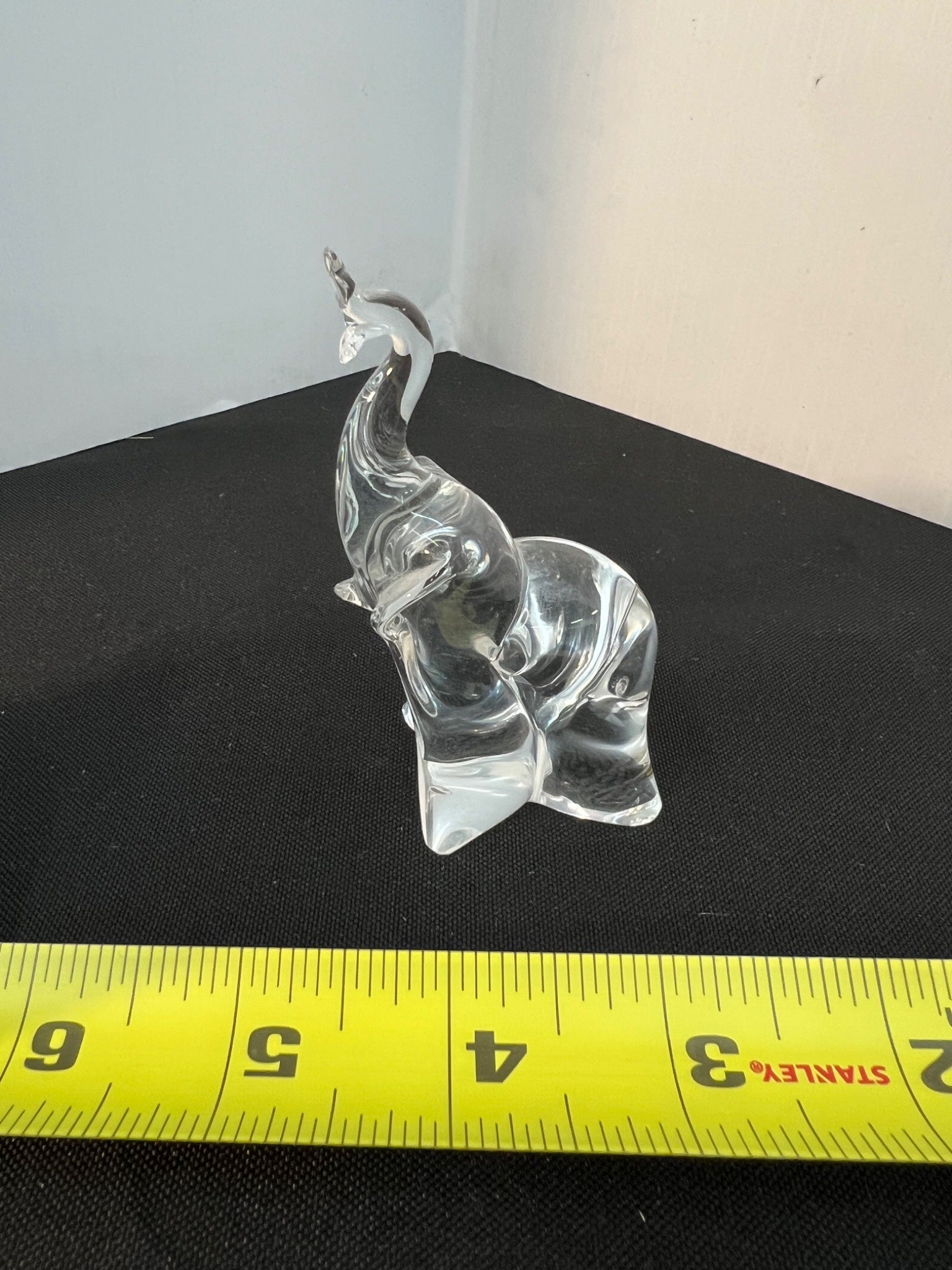 Clear Glass Elephant Figurine
